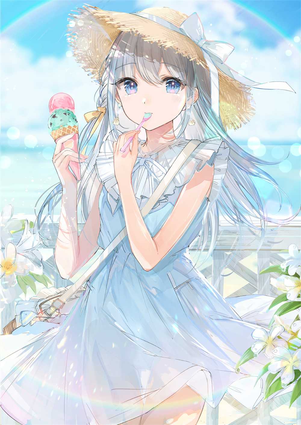 【P站画师】 夏日美少女 抓住夏天的尾巴~ 日本插画师もちつき うさ的插画作品推荐