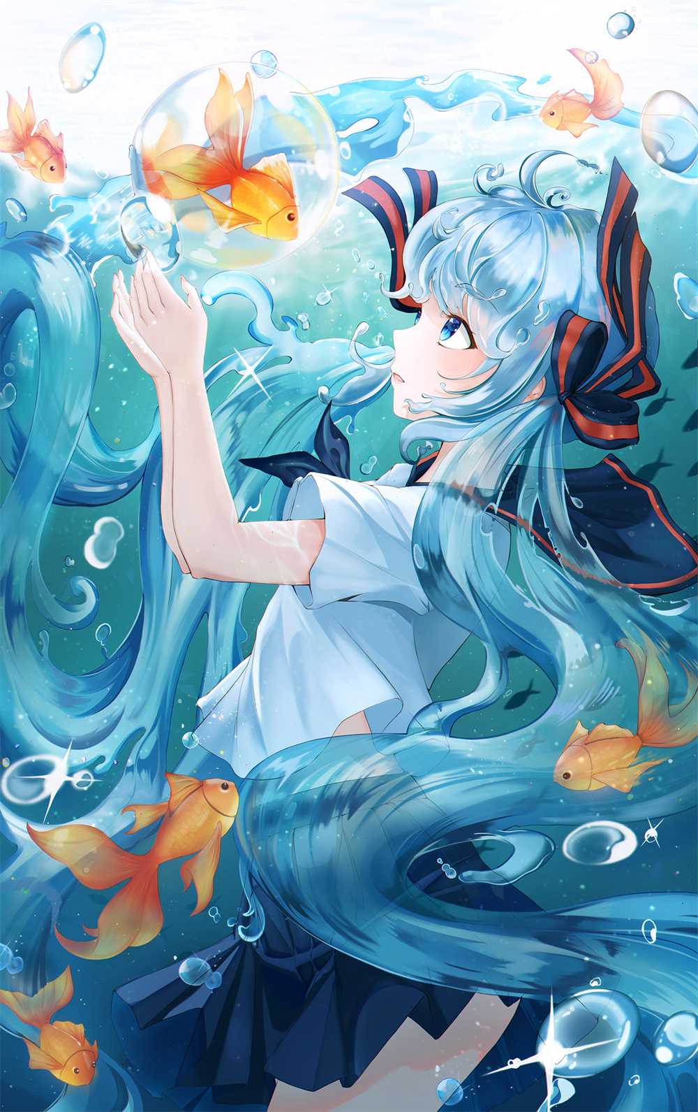 【P站美图】双马尾 美少女 日本插画师Prana的绘画美图壁纸推荐