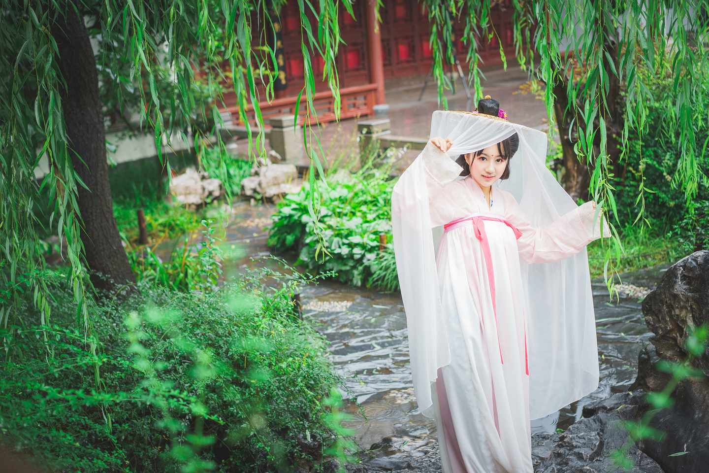 汉服 六月雅事 池亭赏鱼