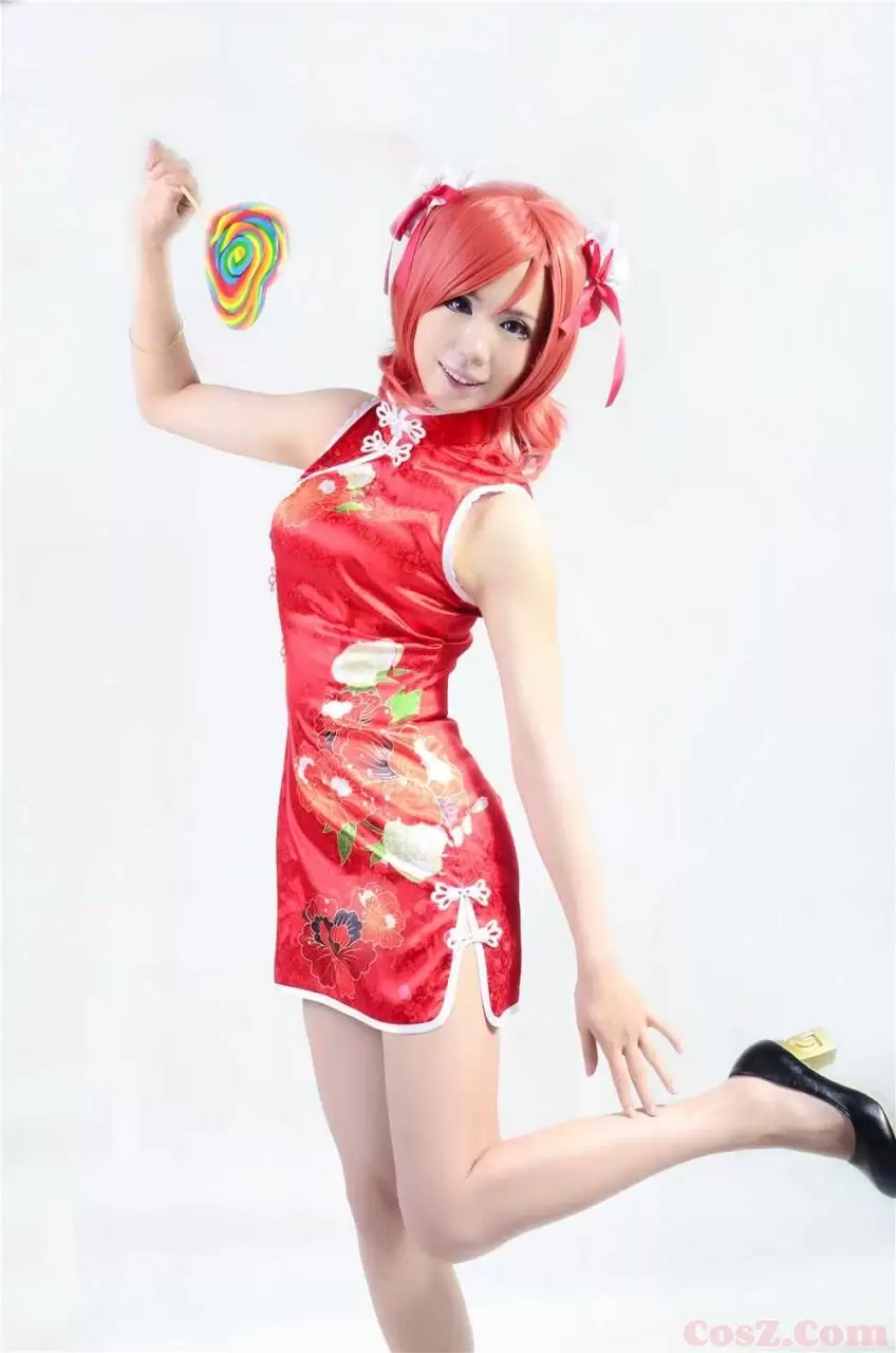 《C站·第132期》邪恶鸡汤美少妇红裙旗袍