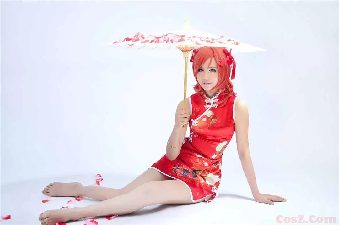 《C站·第132期》邪恶鸡汤美少妇红裙旗袍