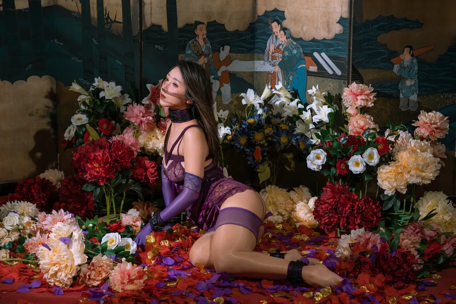 云溪溪 – 奶桃 繁花 [130P] - 秀人网免费无水印在线套图写真