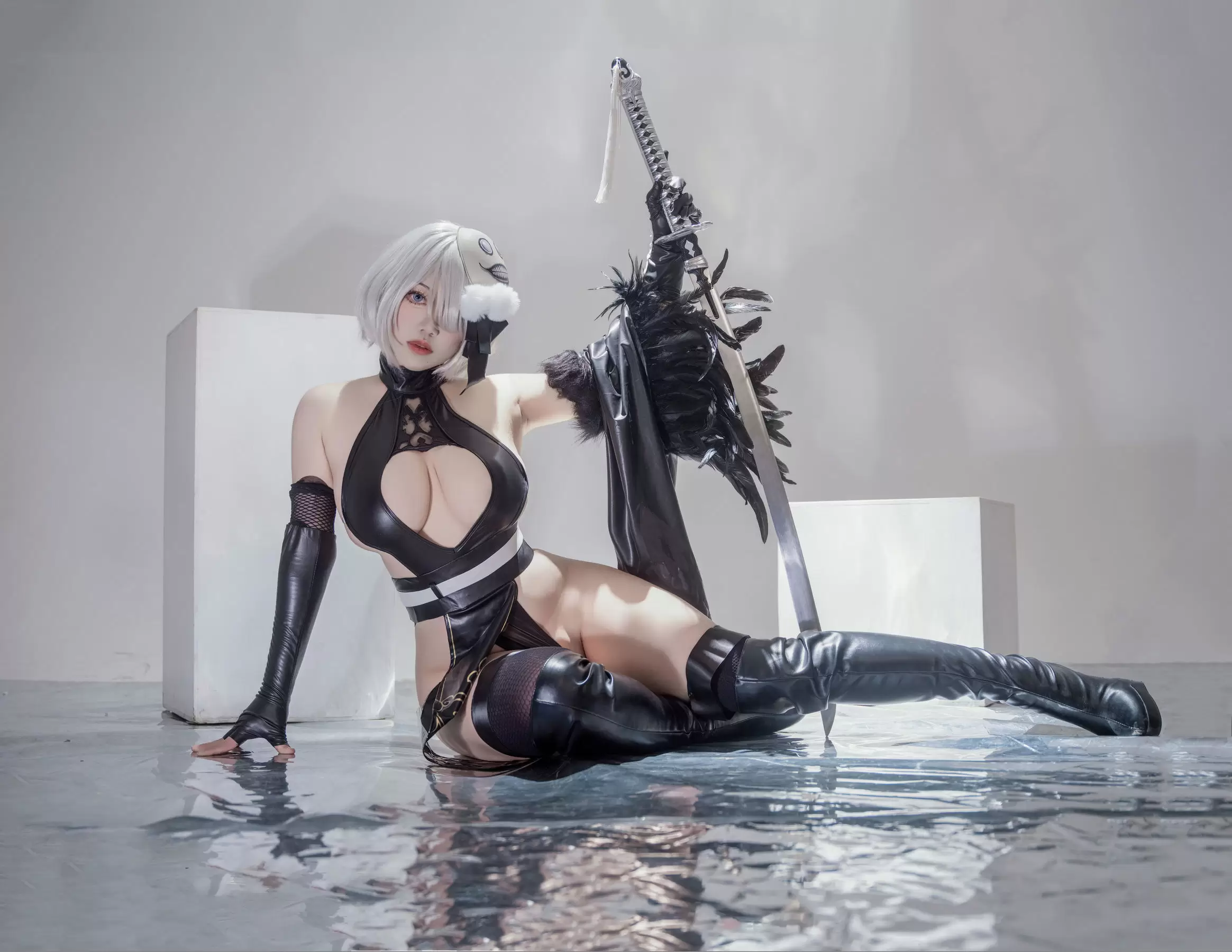 羊之甘露 – 2B同人旗袍X羊の机密 [22P] - 秀人网免费无水印在线套图写真