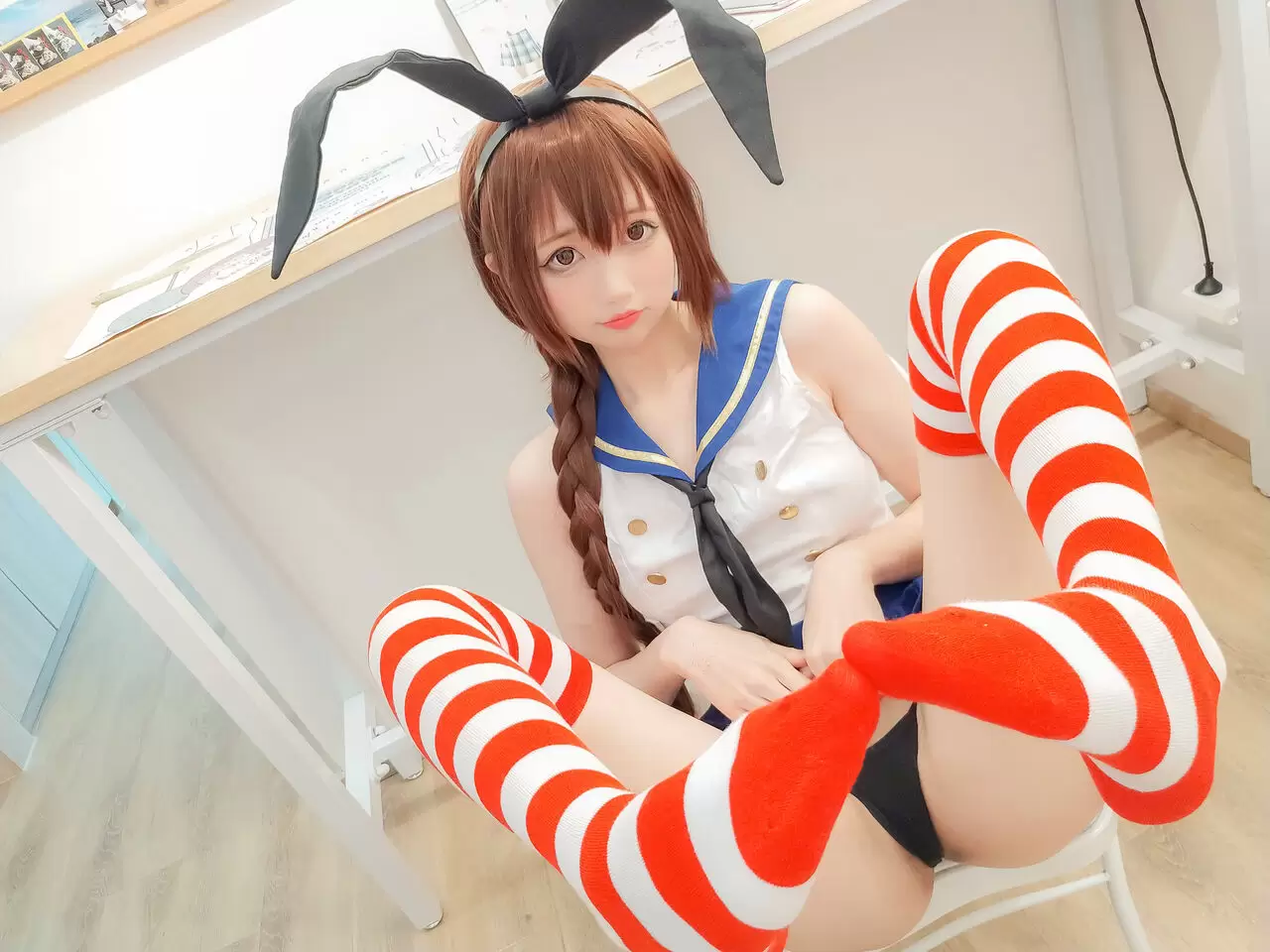 NAGISA魔物喵 – 今日は時雨です〜 [34P] - 秀人网免费无水印在线套图写真