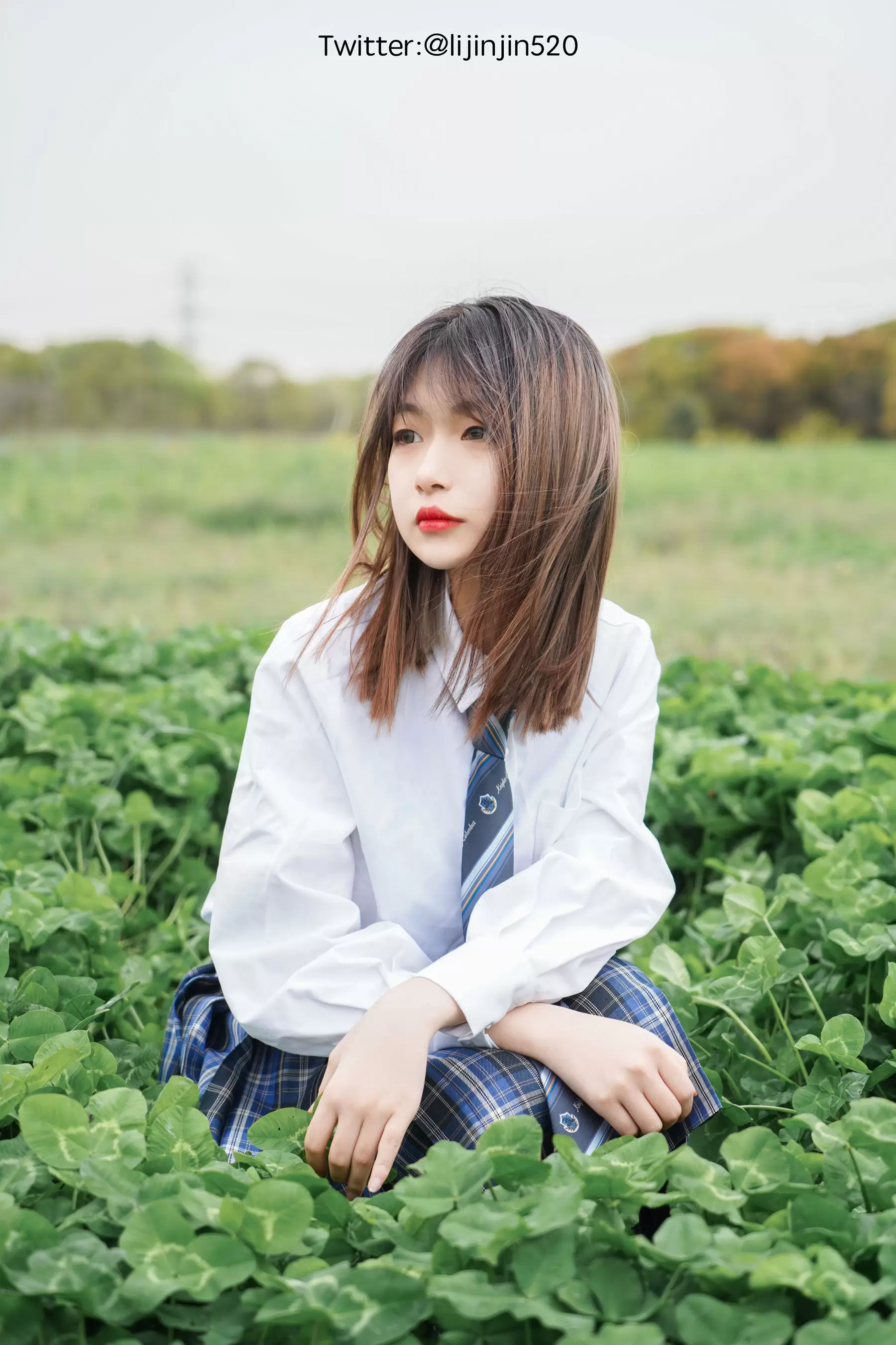 梨瑾瑾 – 户外JK2 [47P] - 秀人网免费无水印在线套图写真