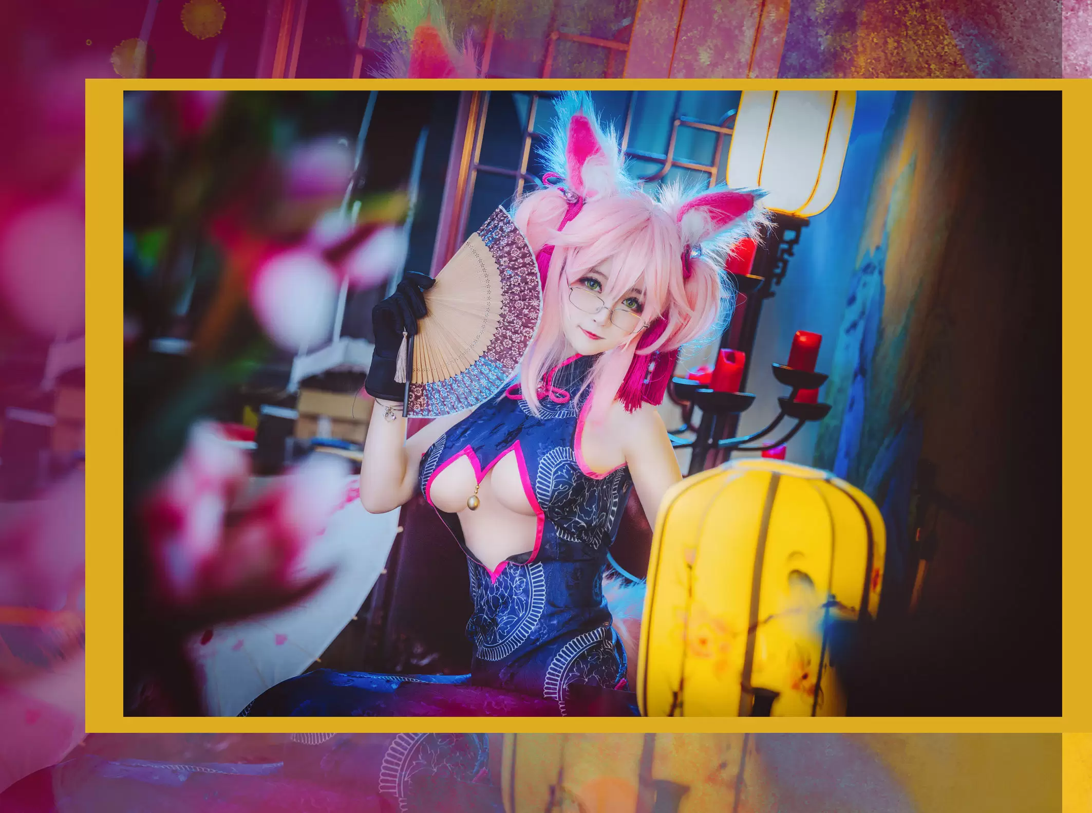 [Cosplay写真] 萌宠博主yui金鱼 – 旗袍 玉藻前 [13P] - 秀人网免费无水印在线套图写真