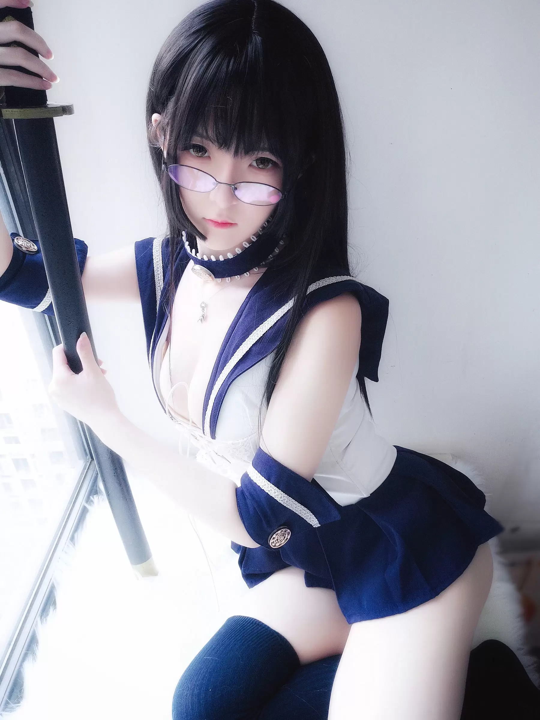 [萝莉COS] 一小央泽 – 武士刀与水手服 [20P] - 秀人网免费无水印在线套图写真