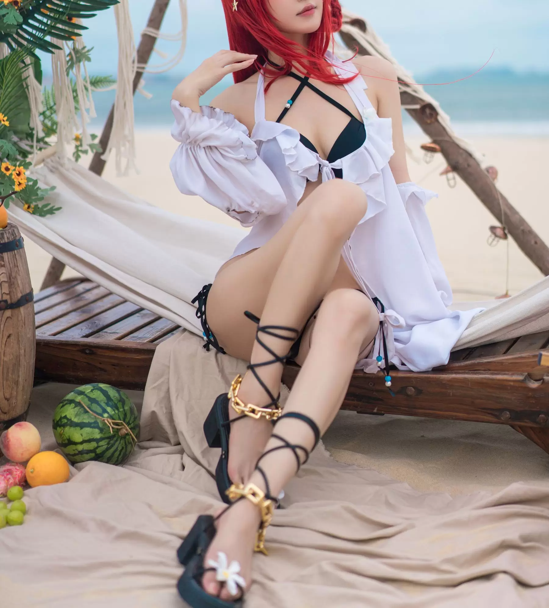 动漫博主阿包也是兔娘 – 明日方舟 史尔特尔泳装 [50P] - 秀人网免费无水印在线套图写真