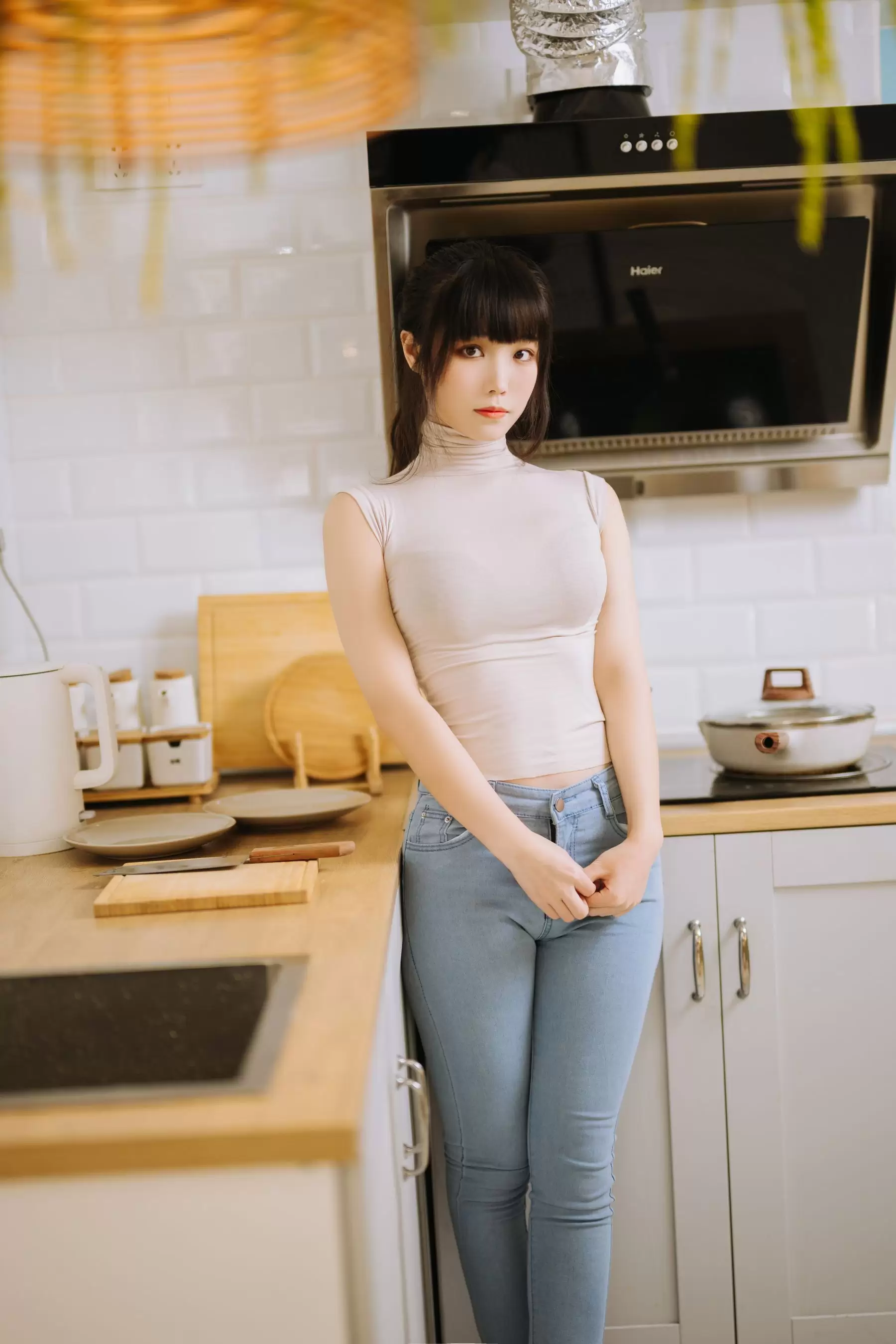 Cosplay汪知子 – 姐姐的牛仔裤 [42P] - 秀人网免费无水印在线套图写真