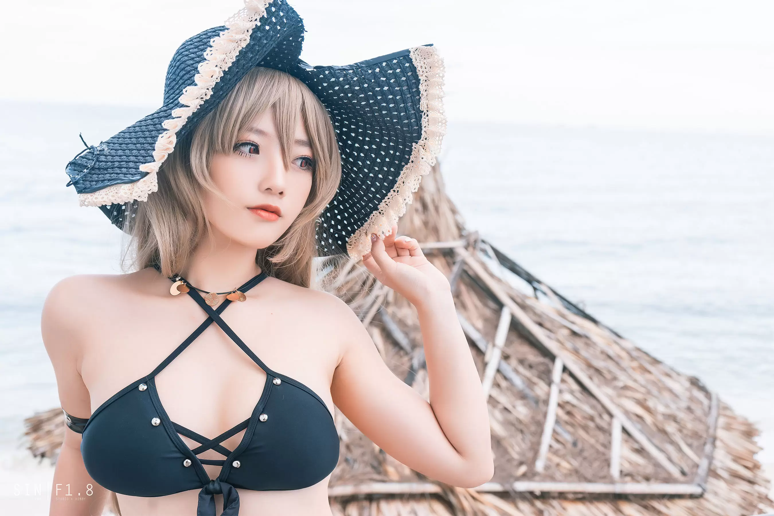 Messie Huang – Jean Bart swimsuit [20P] - 秀人网免费无水印在线套图写真