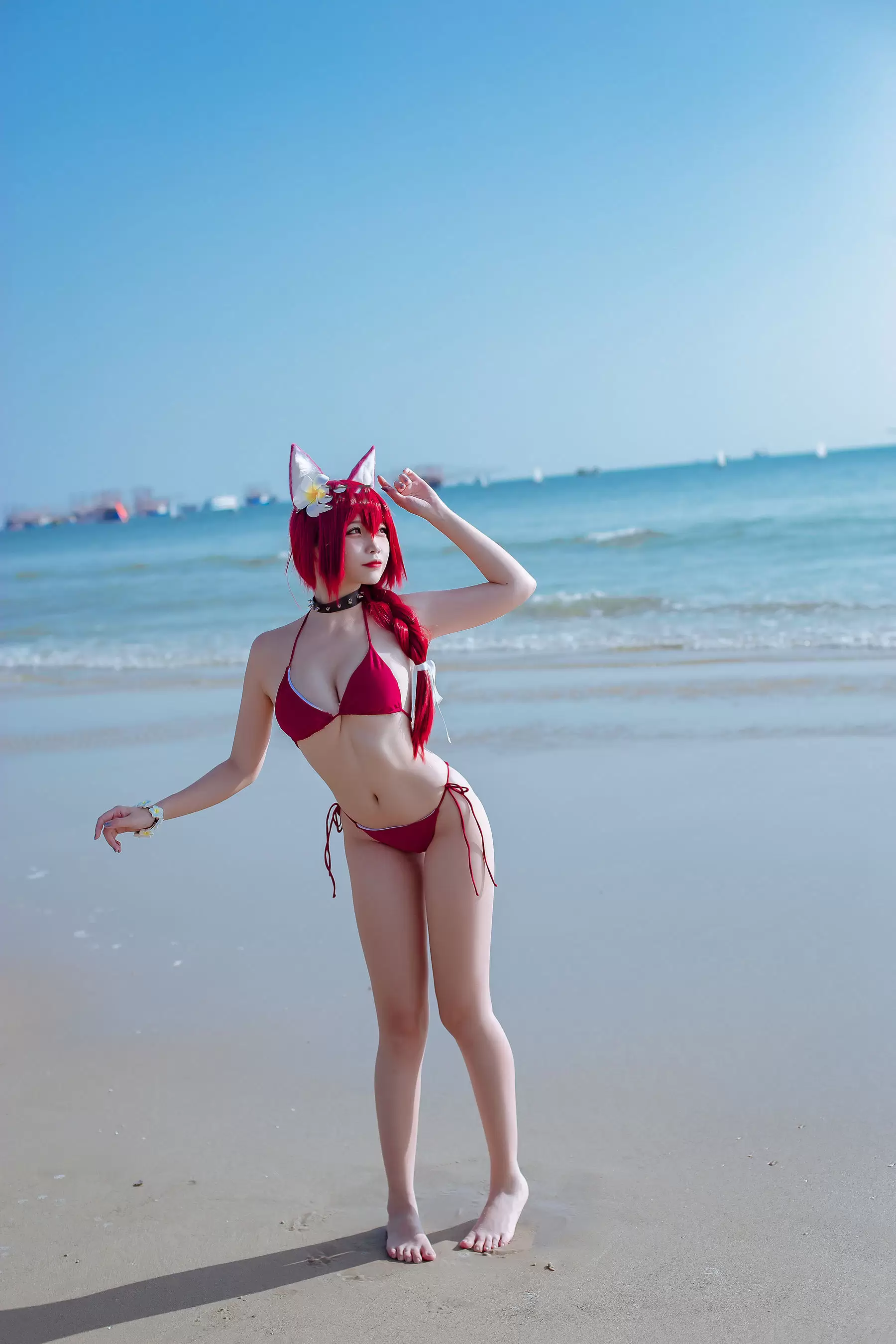 人气Coser二佐Nisa – 碧蓝 千代田泳装 [20P] - 秀人网免费无水印在线套图写真