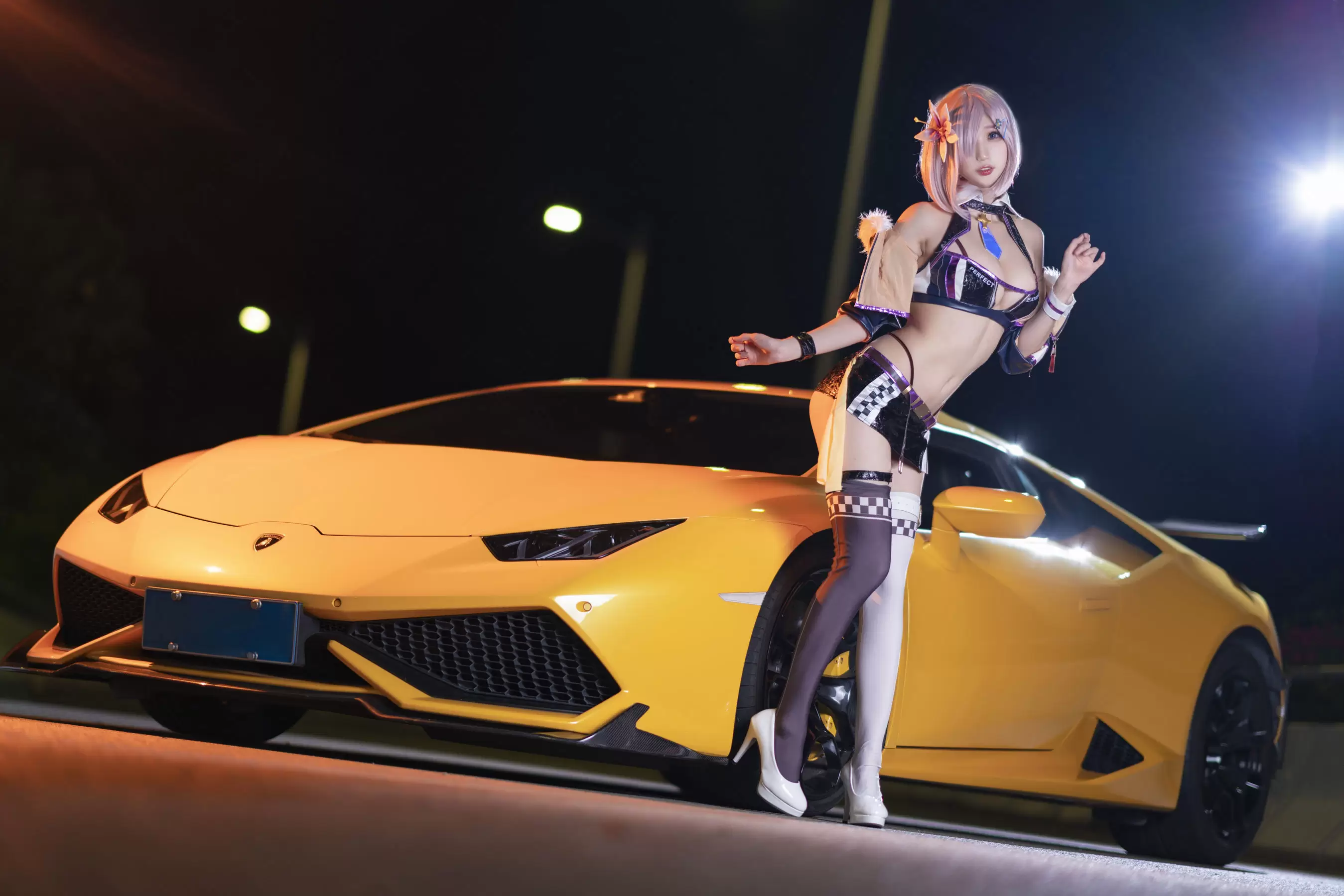 [Cosplay写真] 周叽是可爱兔兔 – 玛修赛车 [21P] - 秀人网免费无水印在线套图写真
