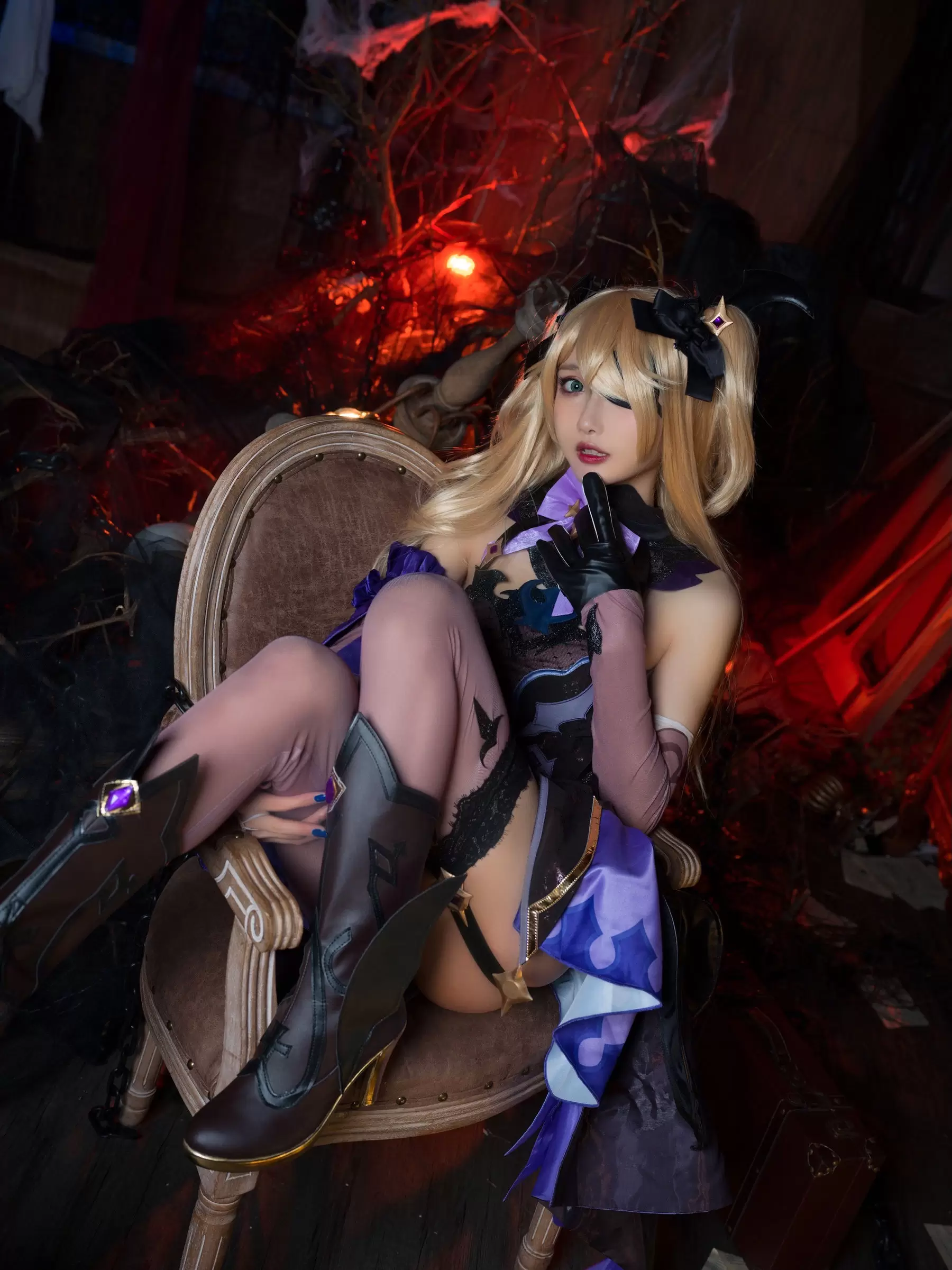 动漫博主阿包也是兔娘 – 原神中二皇女 [53P] - 秀人网免费无水印在线套图写真