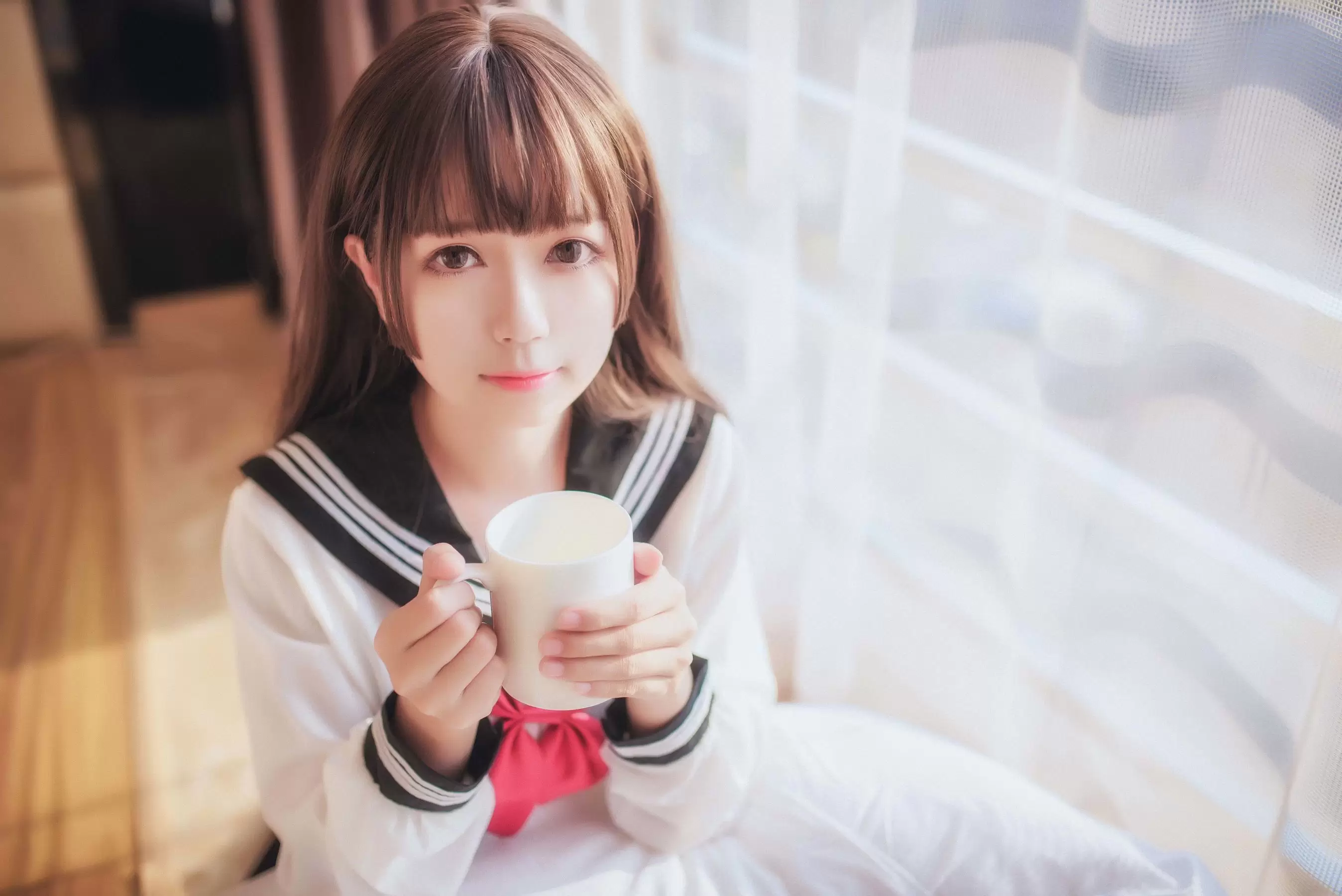 [萝莉COS] 白金Saki – 半透明水手服 [36P] - 秀人网免费无水印在线套图写真