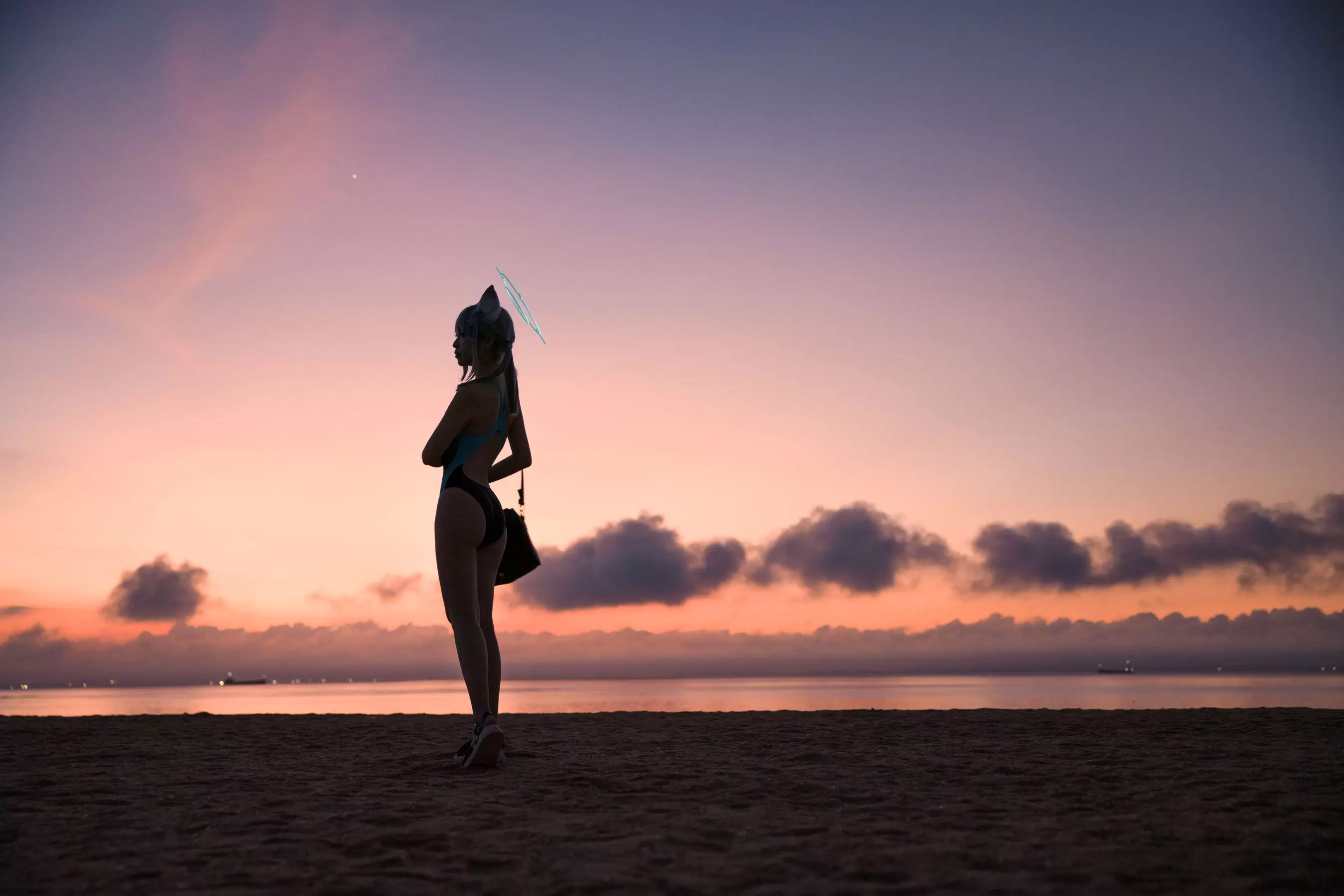 动漫博主G44不会受伤 – 碧蓝档案 砂狼白子泳装 [26P] - 秀人网免费无水印在线套图写真