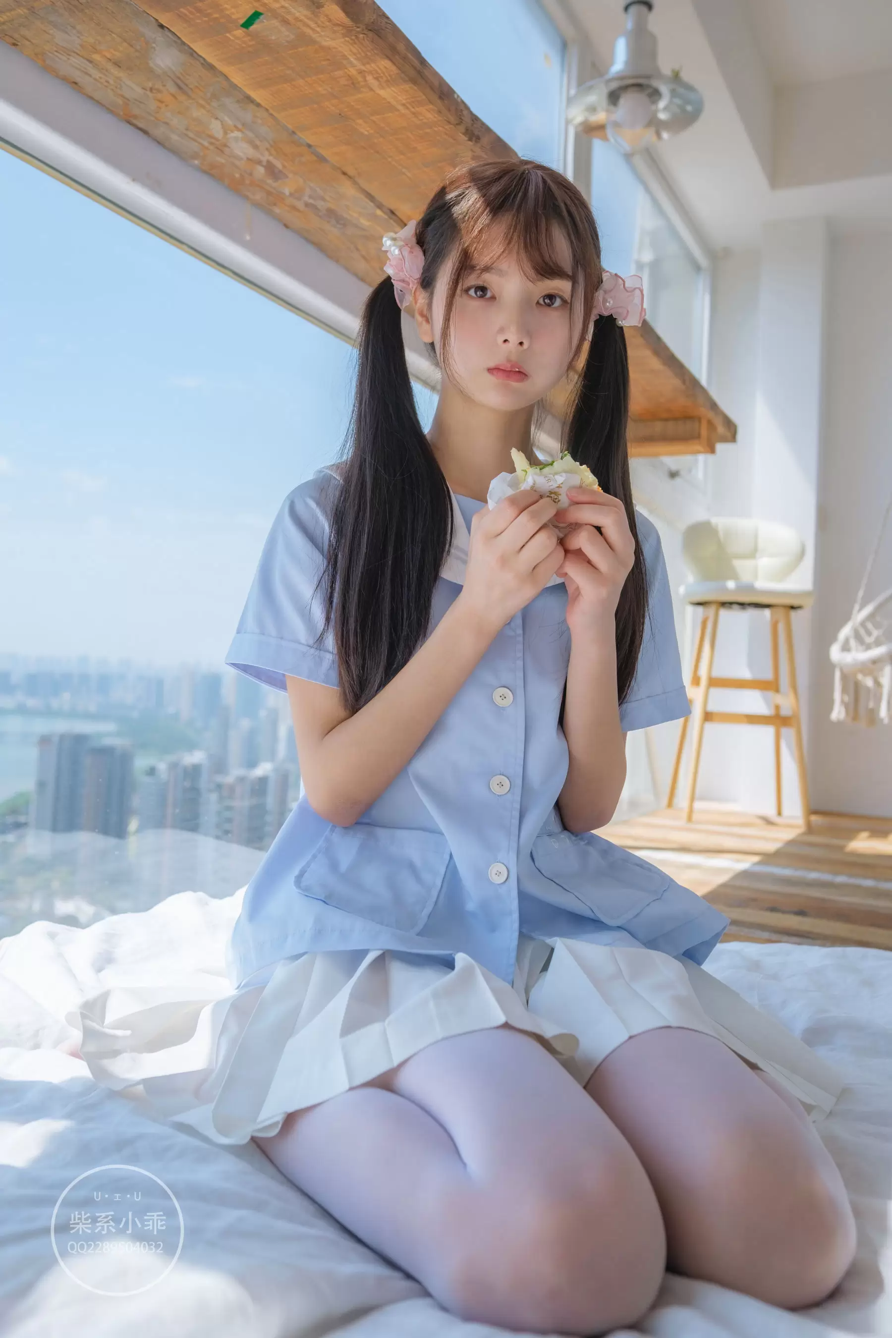 柴系小乖(稚乖画册) – 晴空 白丝双马尾 [79P] - 秀人网免费无水印在线套图写真