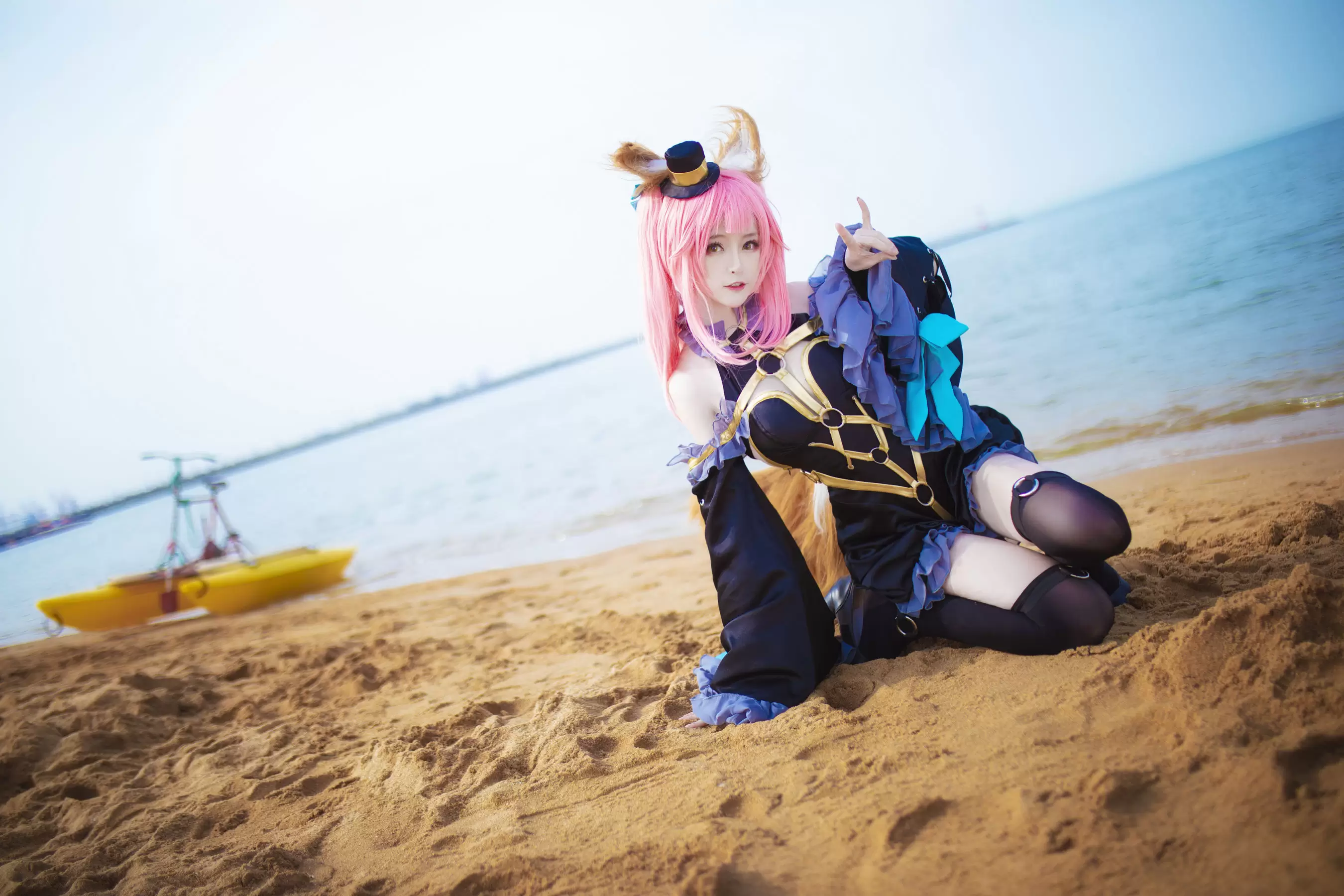 [Cosplay写真] 萌宠博主yui金鱼 – 魔术师玉藻前 [7P] - 秀人网免费无水印在线套图写真