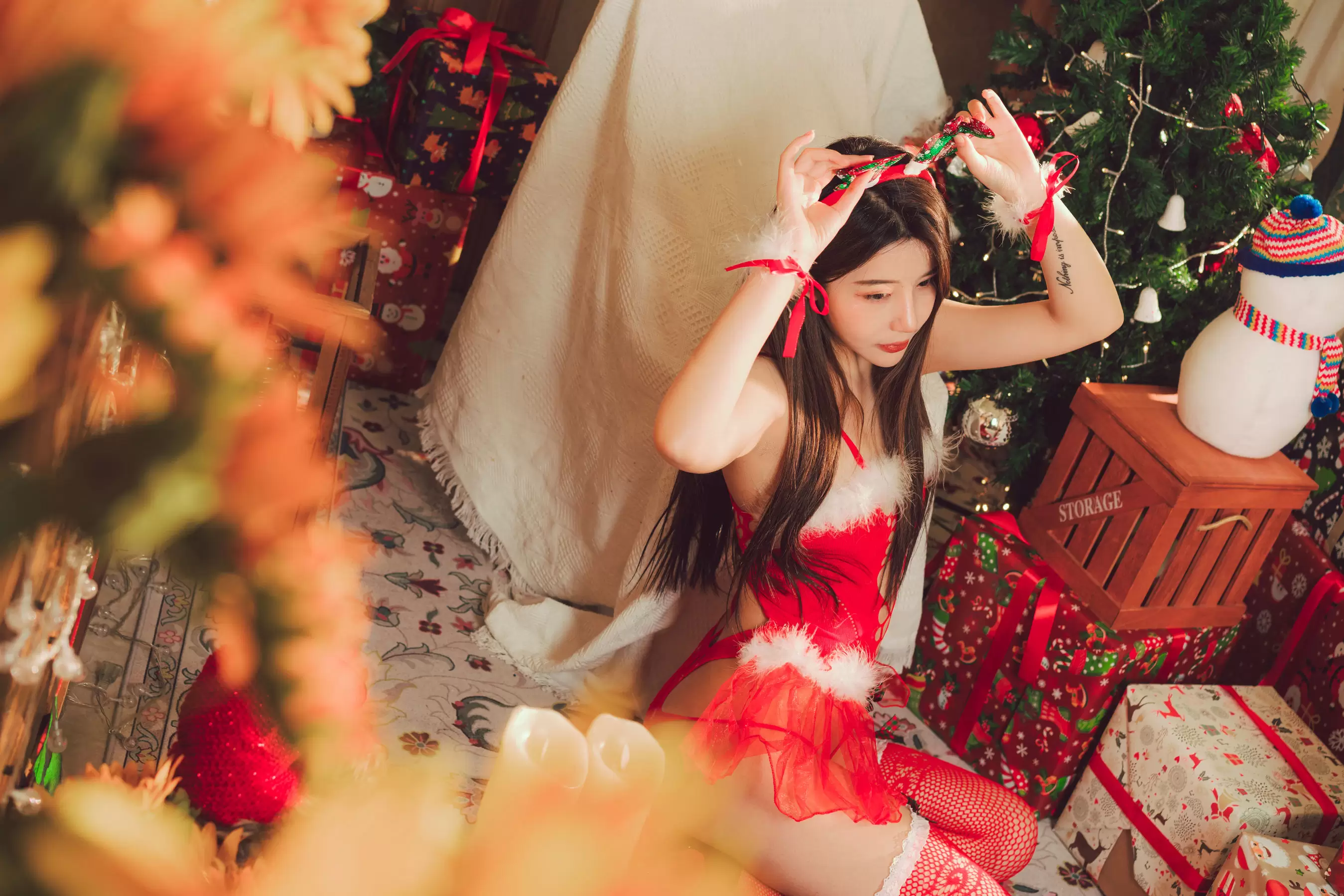 蜜蜜子Kimmie – 圣诞 [42P] - 秀人网免费无水印在线套图写真