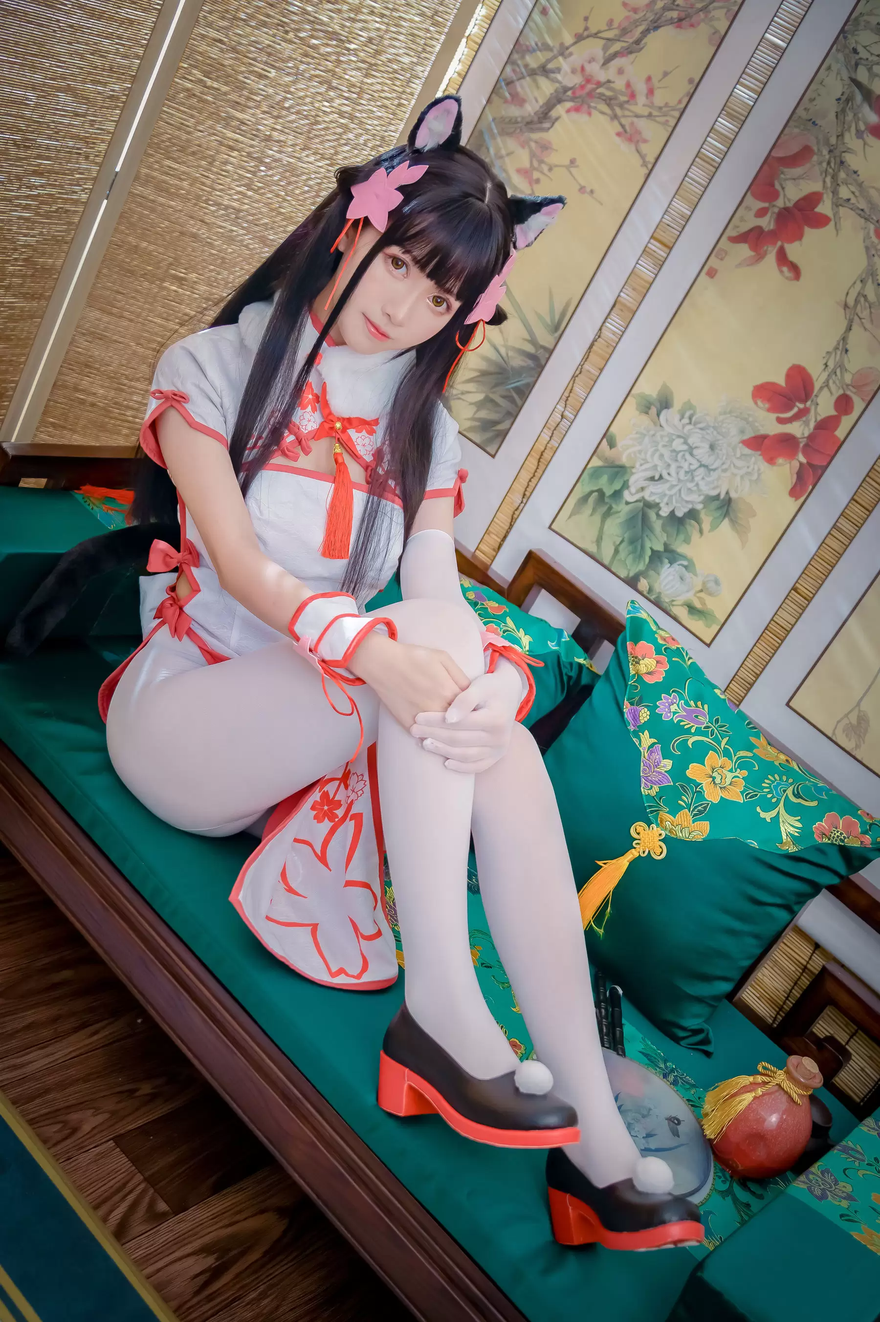 超人气Coser鳗鱼霏儿 碧蓝华裳 夕暮 [16P] - 秀人网免费无水印在线套图写真