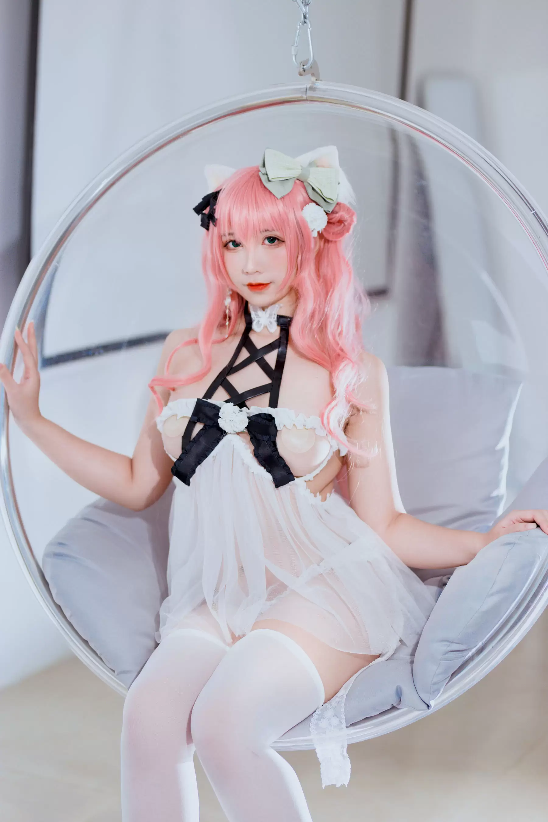 动漫博主九曲Jean – 粉发妹妹 [38P] - 秀人网免费无水印在线套图写真