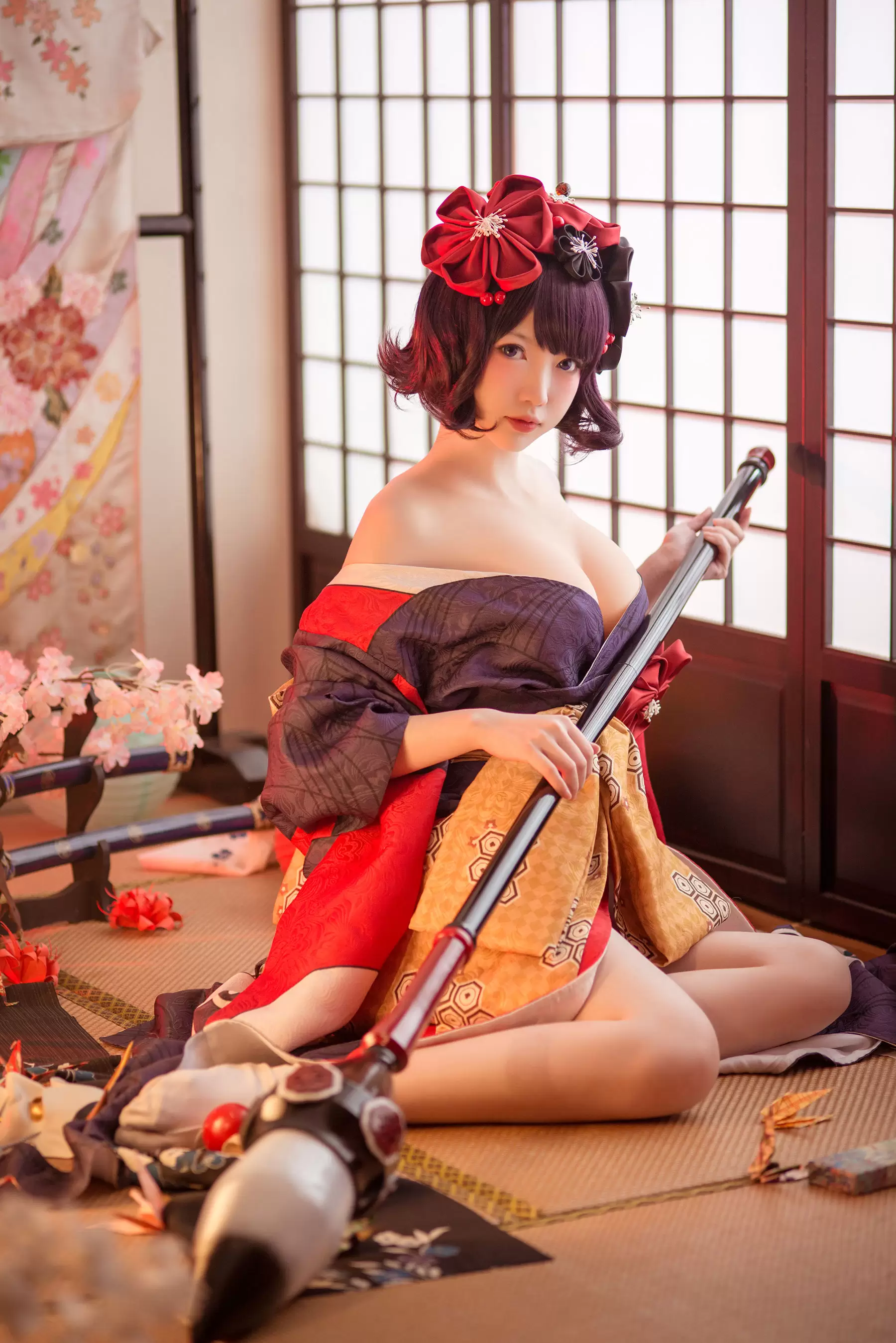 大胸萌妹妖少you1 – 葛饰北斋 [9P] - 秀人网免费无水印在线套图写真