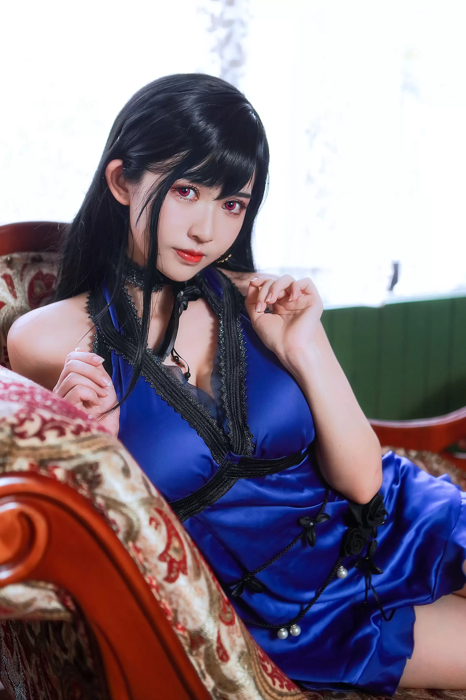 超人气Coser鳗鱼霏儿 – 蒂法礼服 [21P] - 秀人网免费无水印在线套图写真