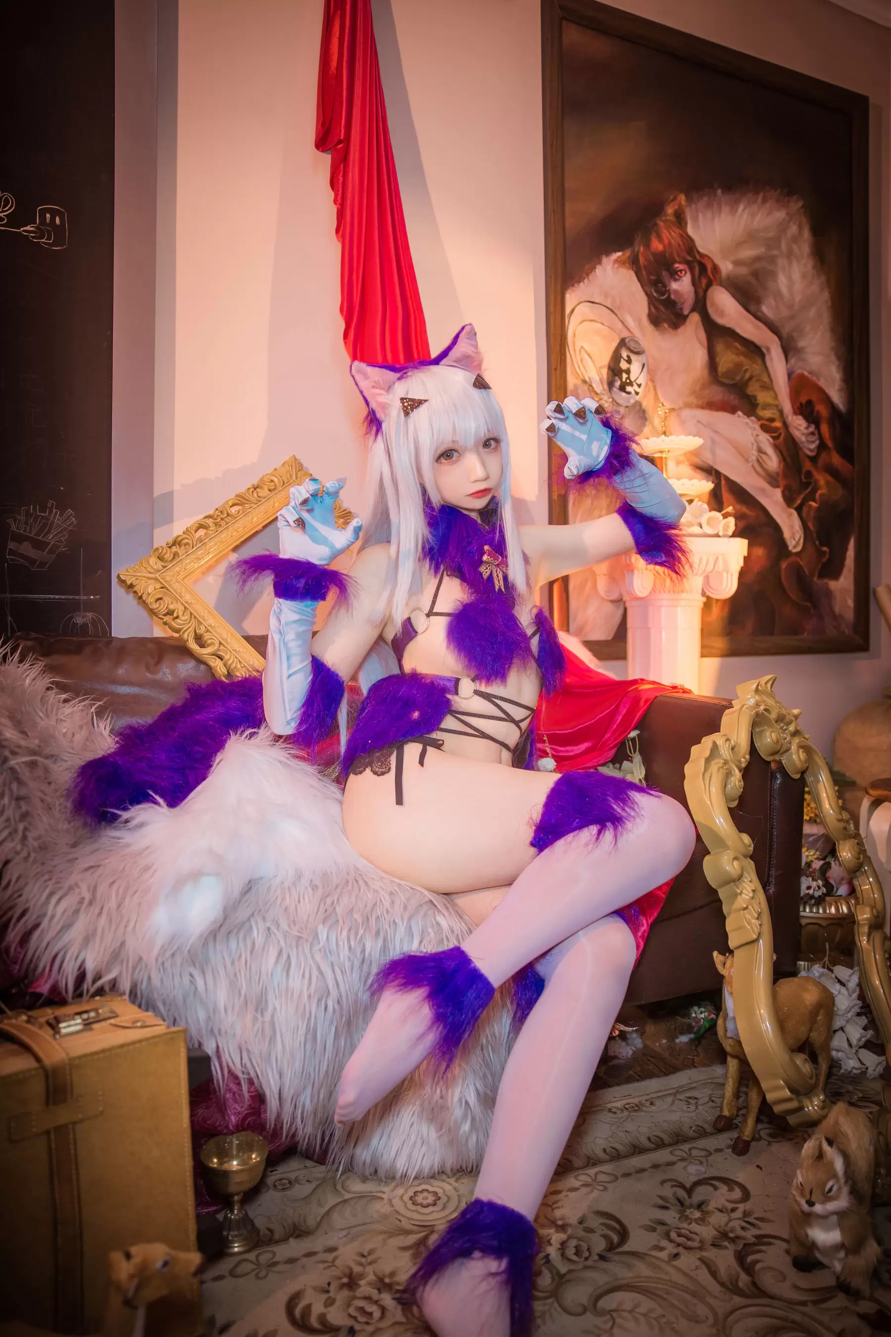 小野寺地瓜 – 危险野兽 [9P] - 秀人网免费无水印在线套图写真