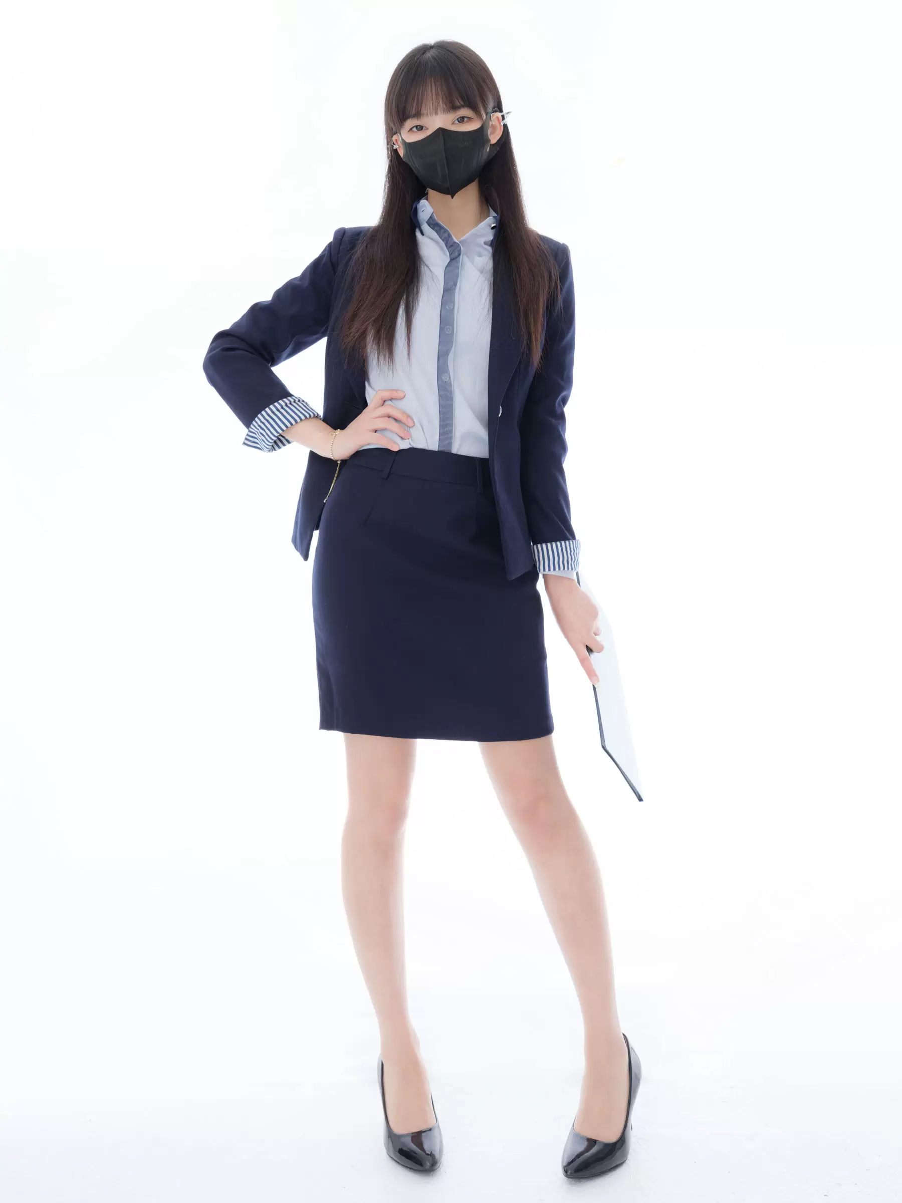 [紧急企划] EX-002 见希w 肉丝OL [55P] - 秀人网免费无水印在线套图写真