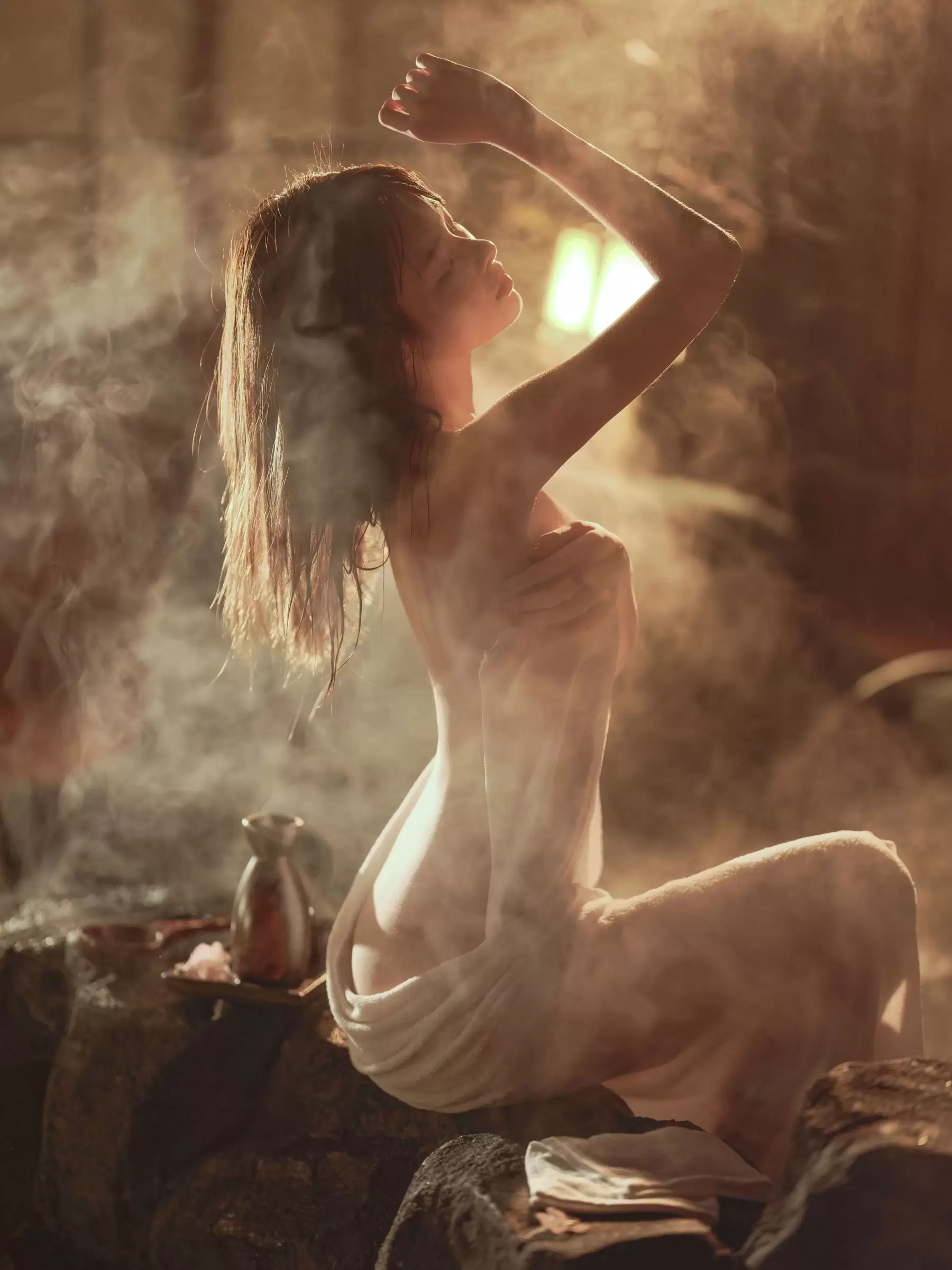 河豚抚子 – 温泉 [14P] - 秀人网免费无水印在线套图写真