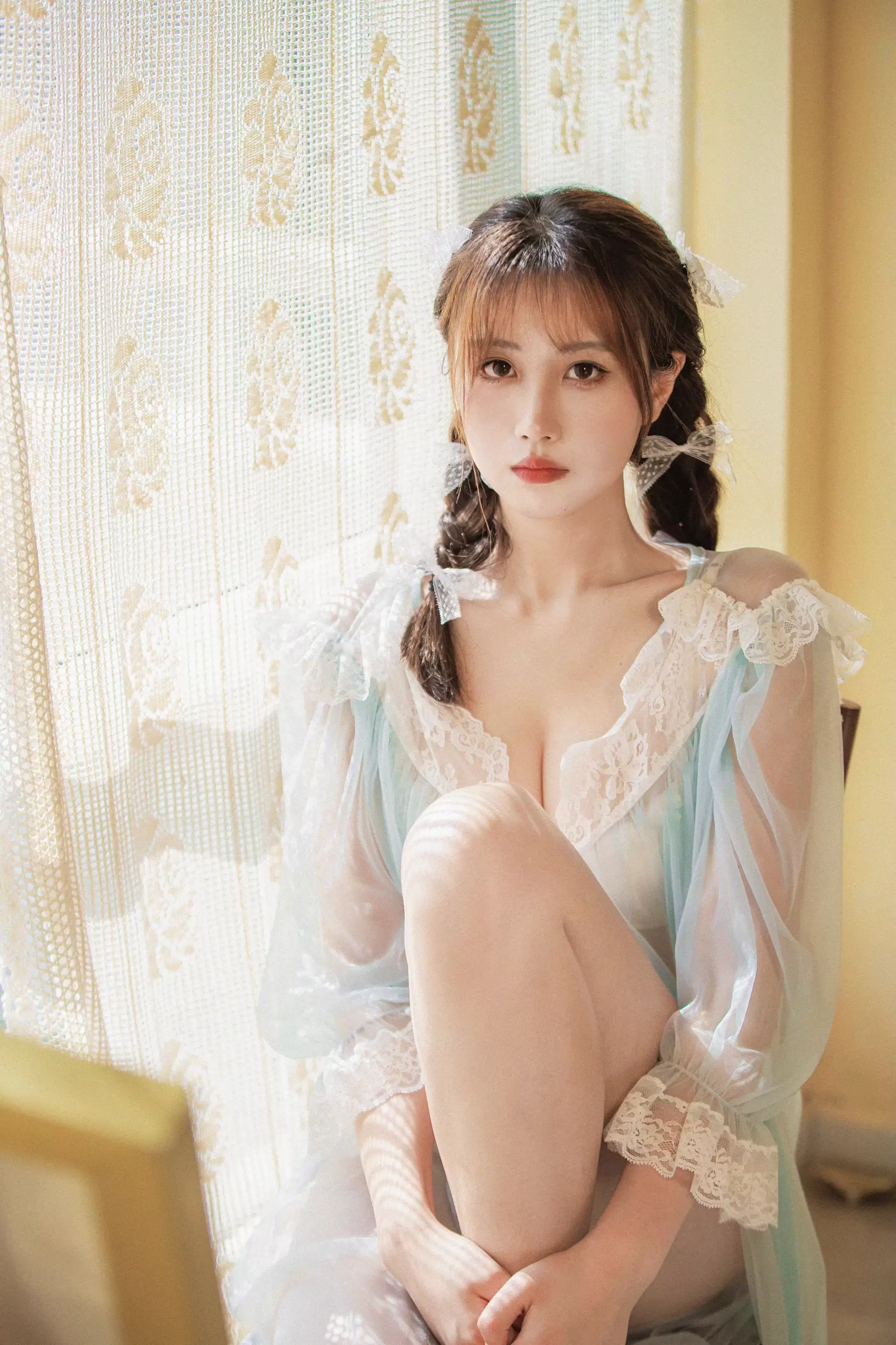 次元少女念雪ww – 蓝纱衣 [40P] - 秀人网免费无水印在线套图写真