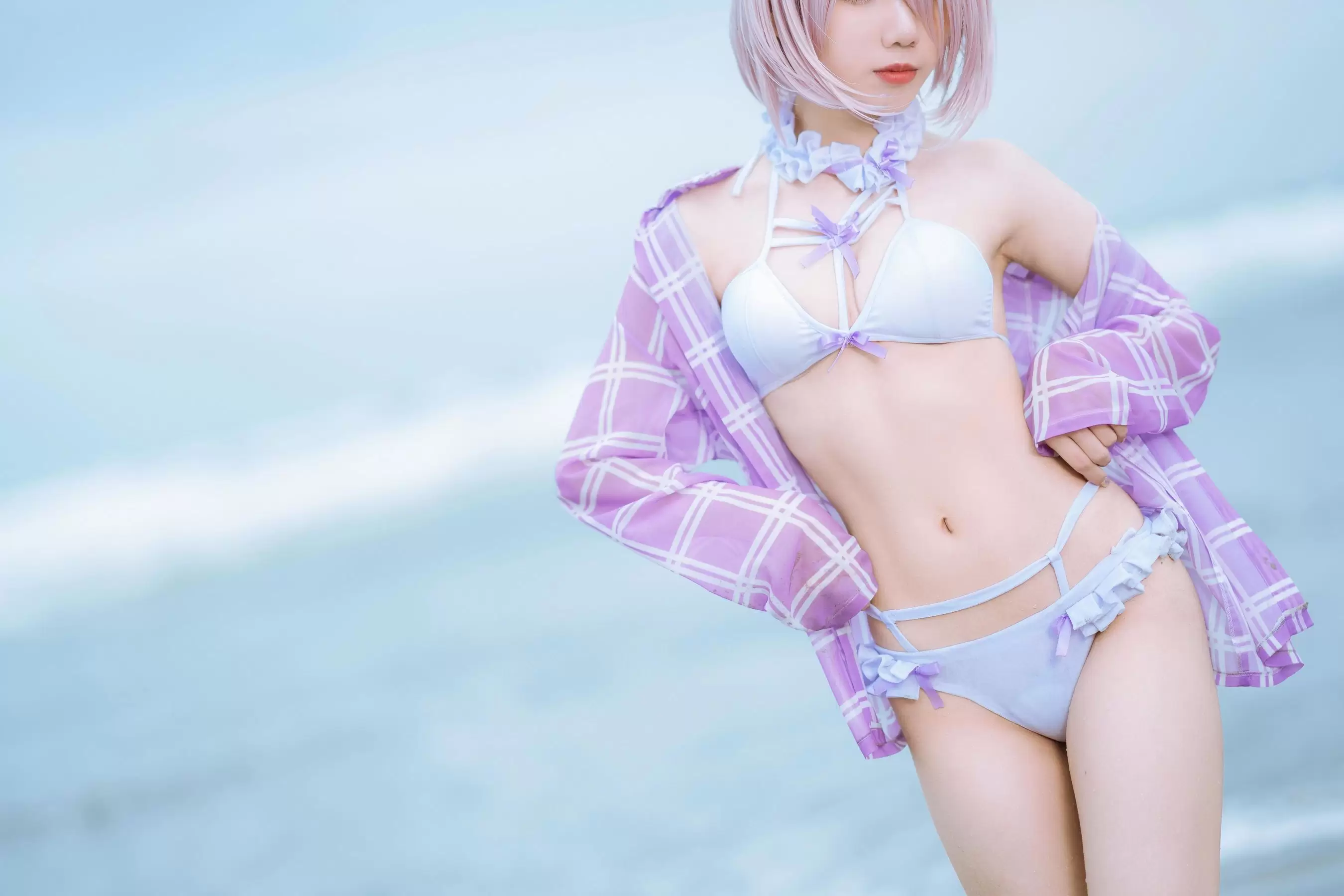 动漫博主果咩酱w – 海边玛修 [35P] - 秀人网免费无水印在线套图写真