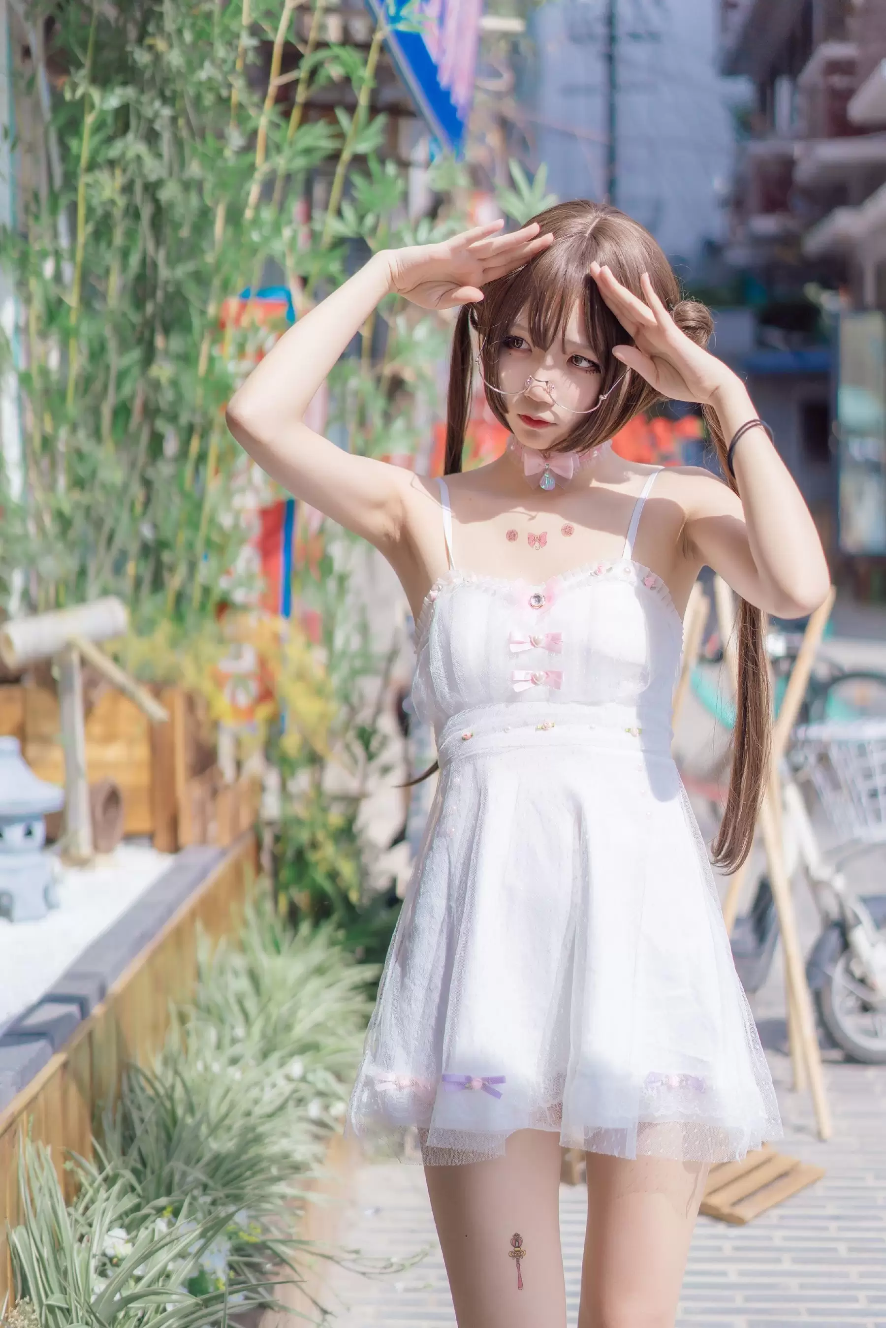 清纯少女五更百鬼 日常 双马尾 [10P] - 秀人网免费无水印在线套图写真