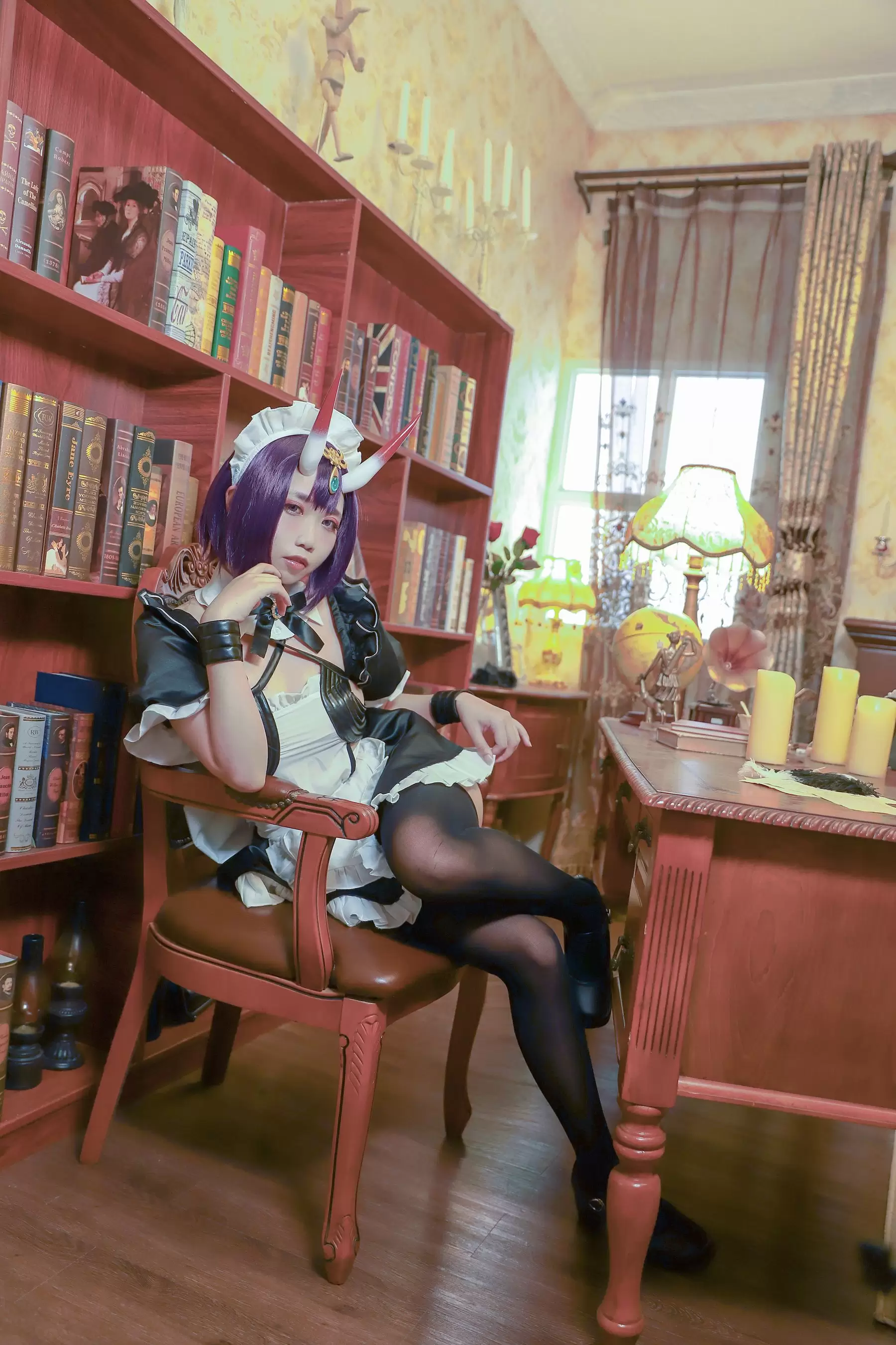 动漫博主贞子蜜桃oo – 酒吞童子 女仆 [21P] - 秀人网免费无水印在线套图写真