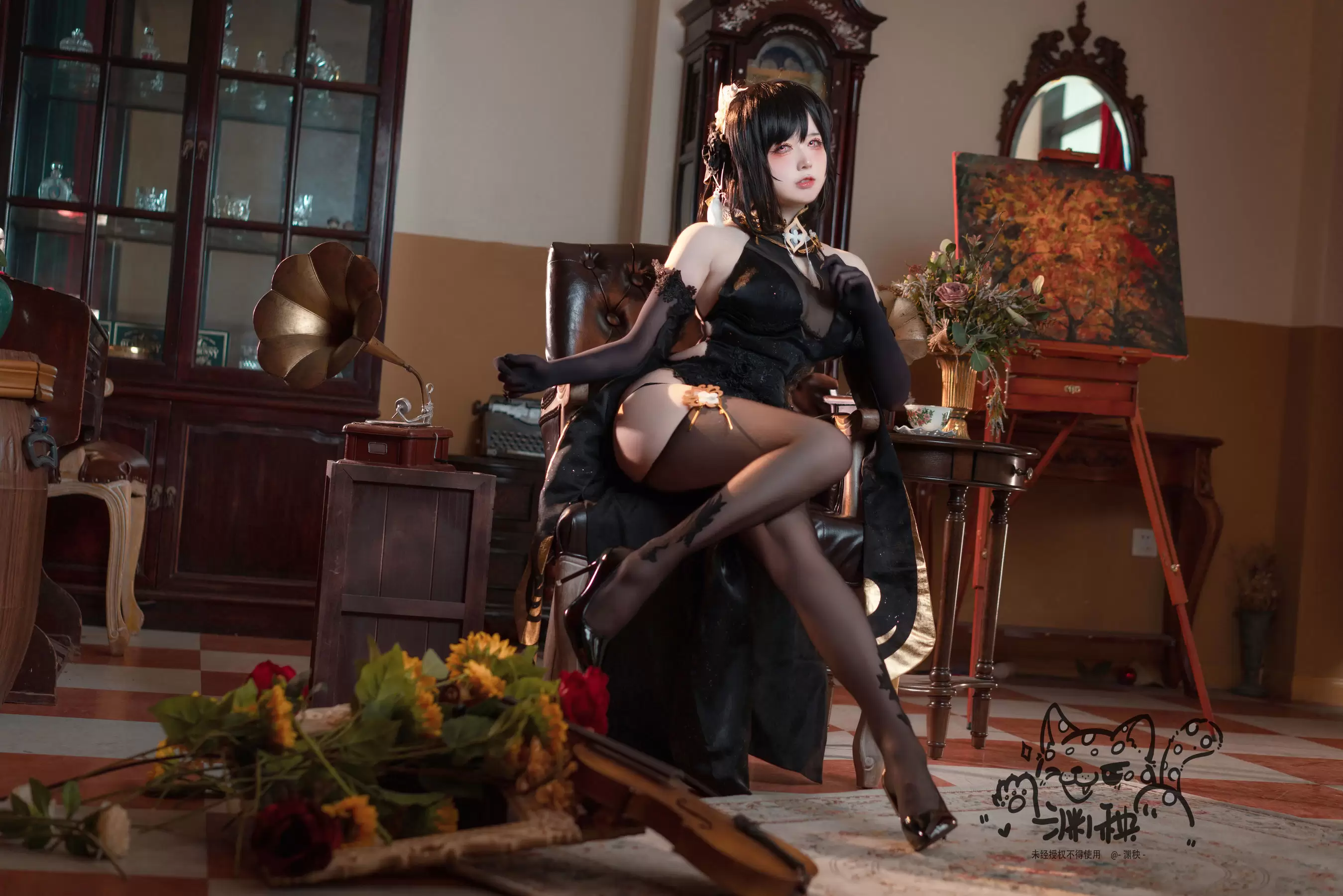 -渊秧- – 镇海旗袍 [14P] - 秀人网免费无水印在线套图写真