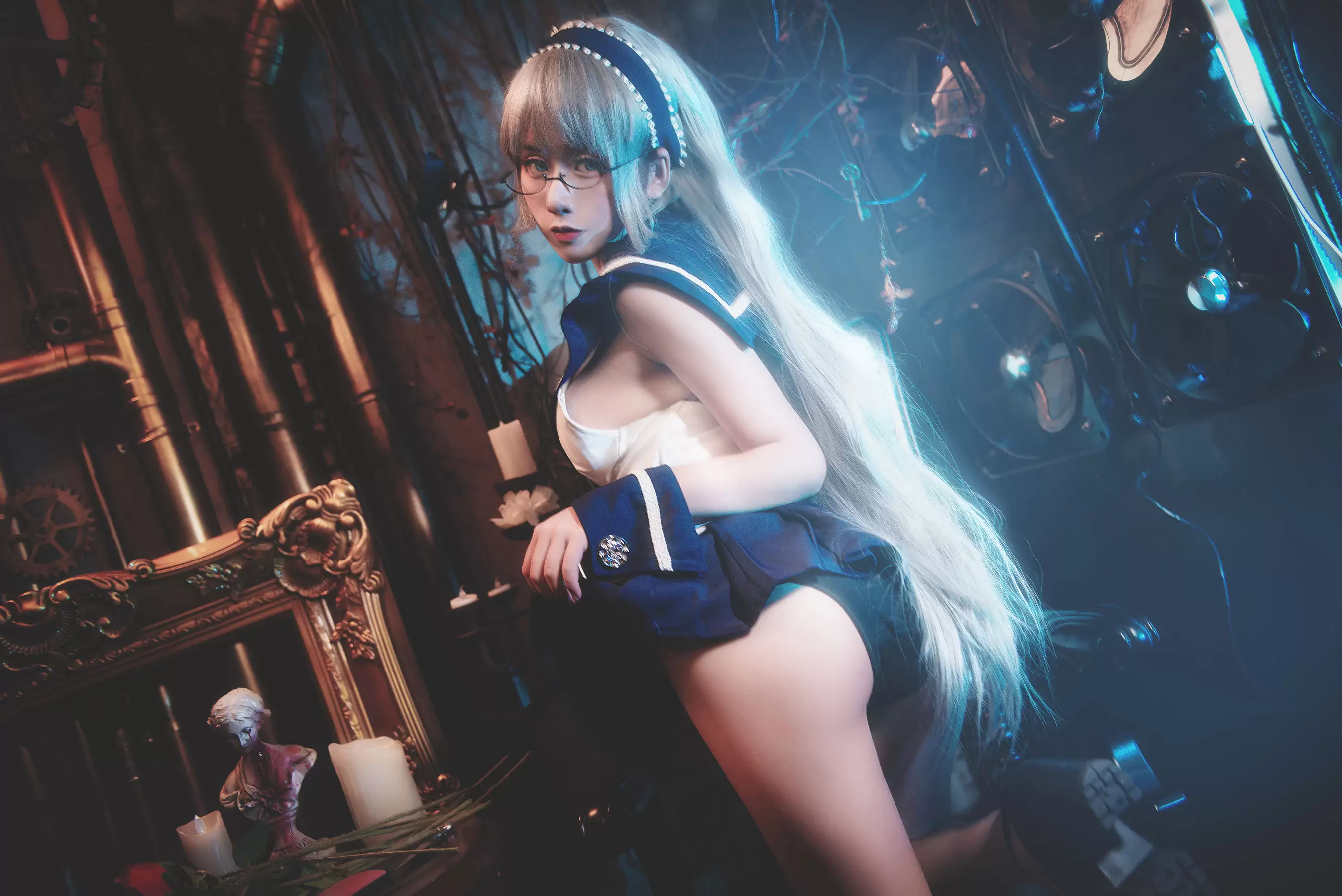 一笑芳香沁写真 – JK赛博 [9P] - 秀人网免费无水印在线套图写真