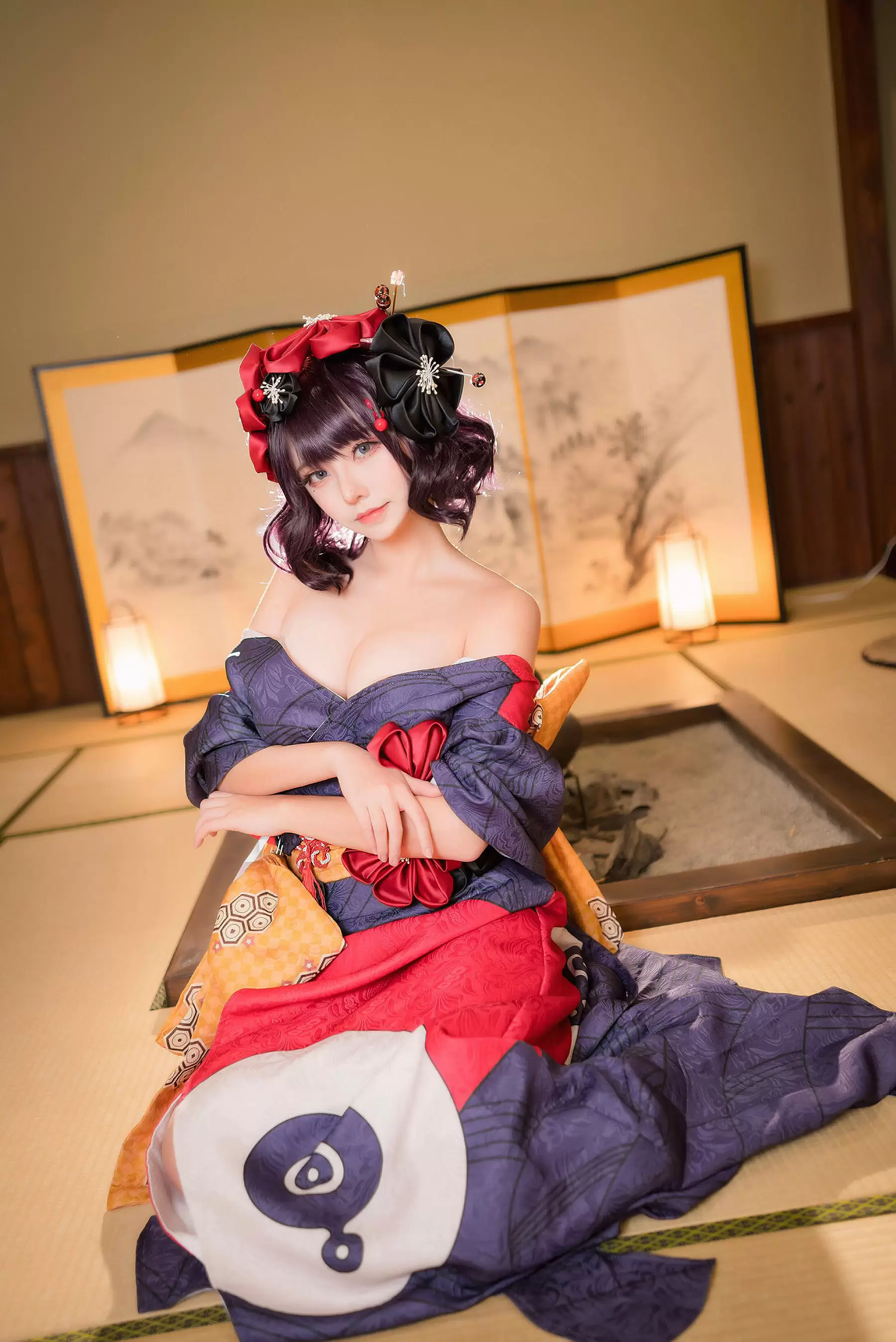 萌妹菌烨tako 葛飾北斎 [18P] - 秀人网免费无水印在线套图写真