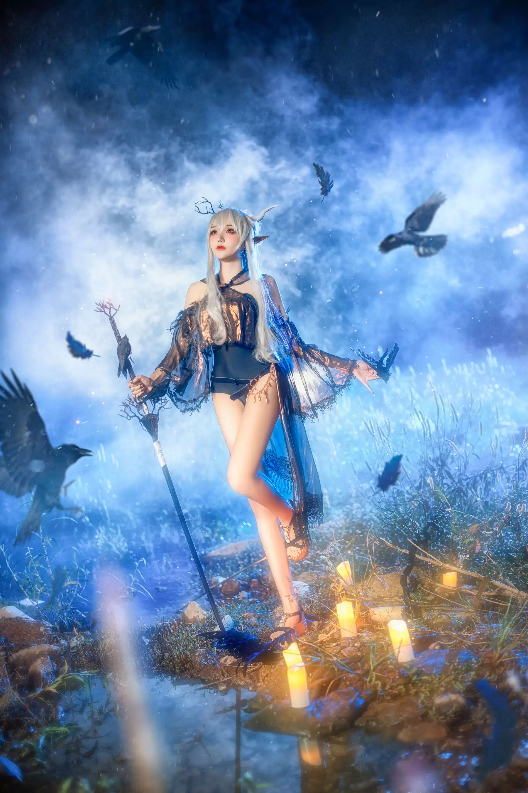 COS妹子仙九Airi – 闪灵静谧午夜 [17P] - 秀人网免费无水印在线套图写真