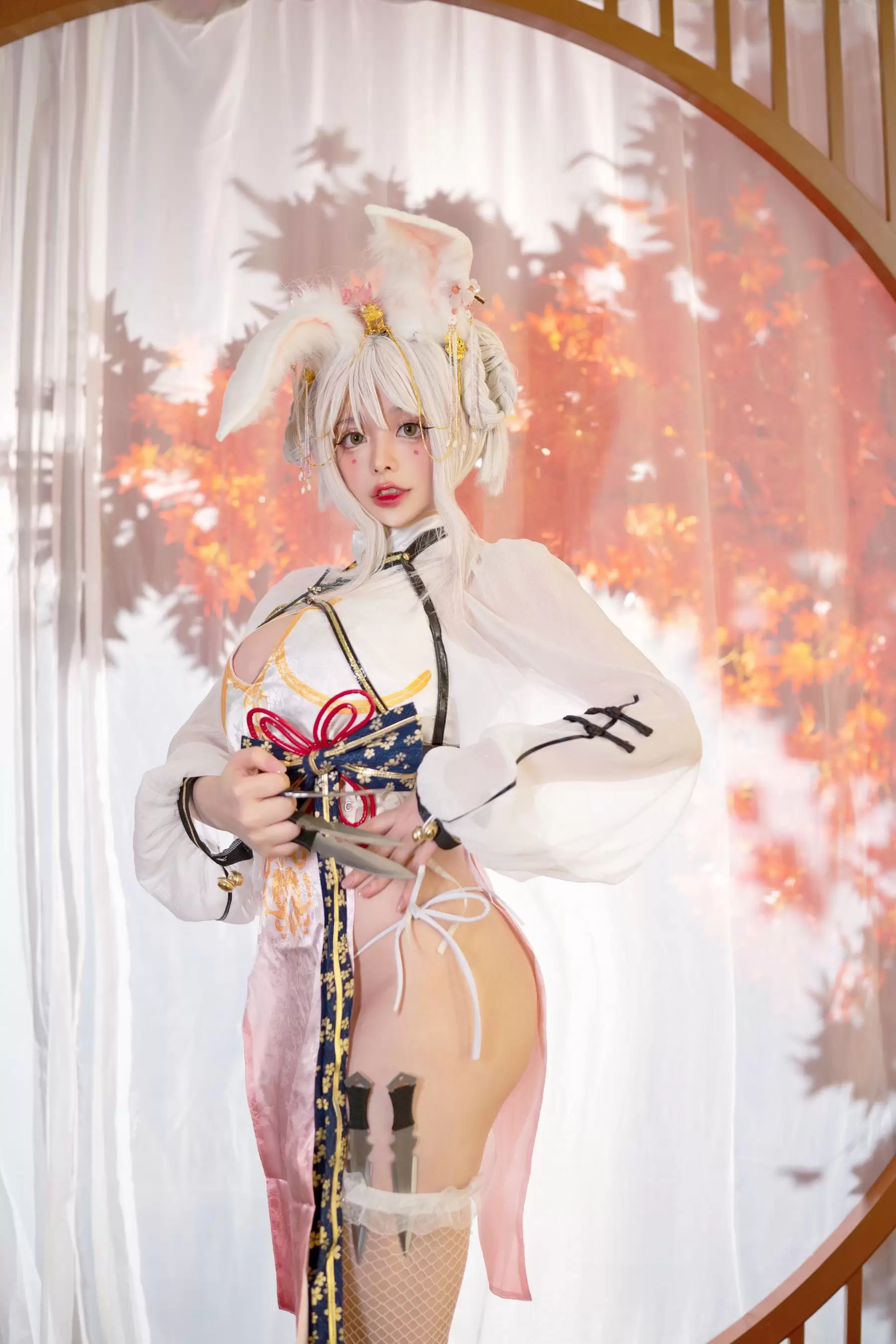 NinJA阿寨寨 – 肉肉大白兔 [55P] - 秀人网免费无水印在线套图写真