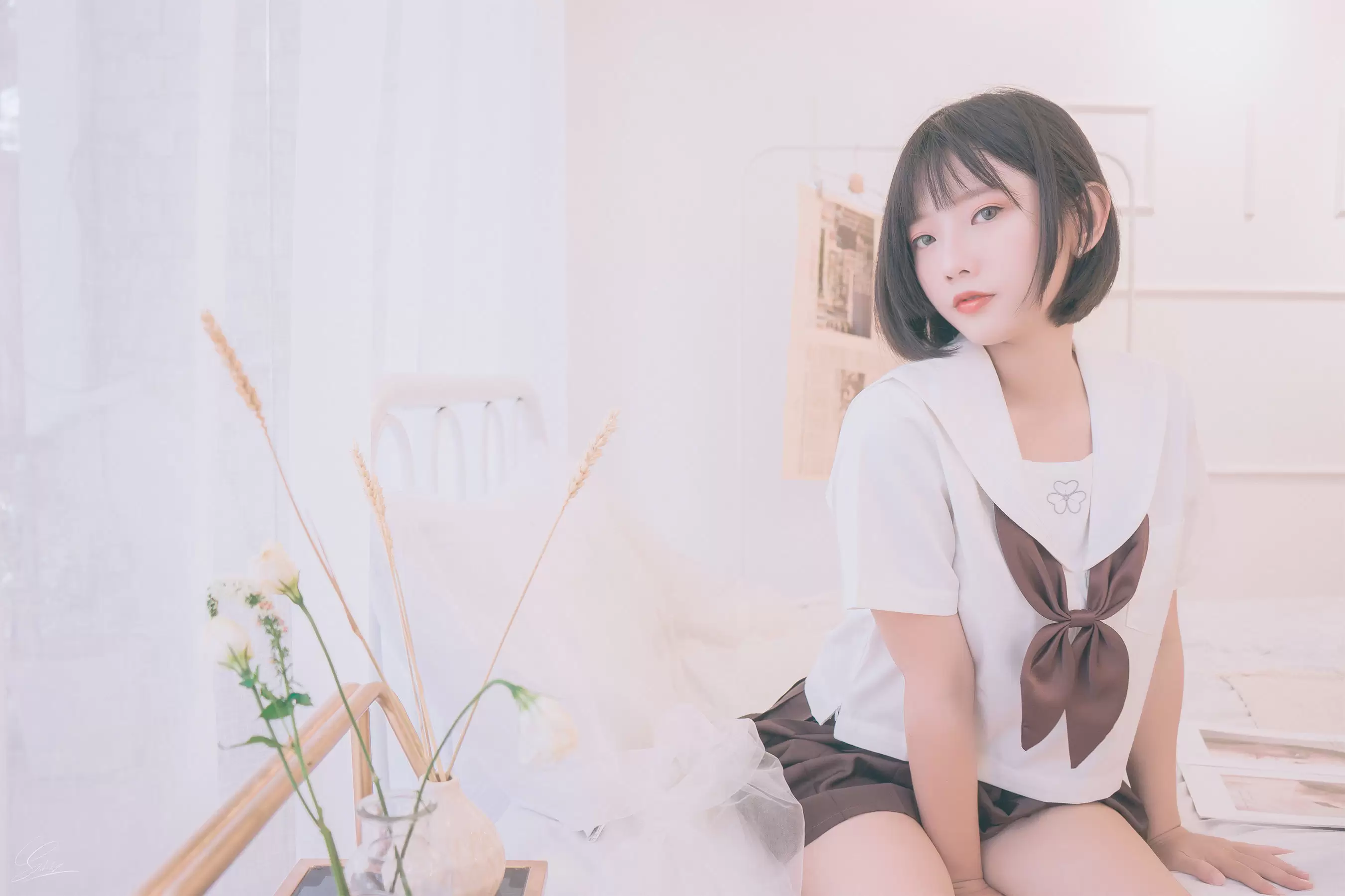 [Cosplay写真] Messie Huang – Birthday Seifuku [20P] - 秀人网免费无水印在线套图写真