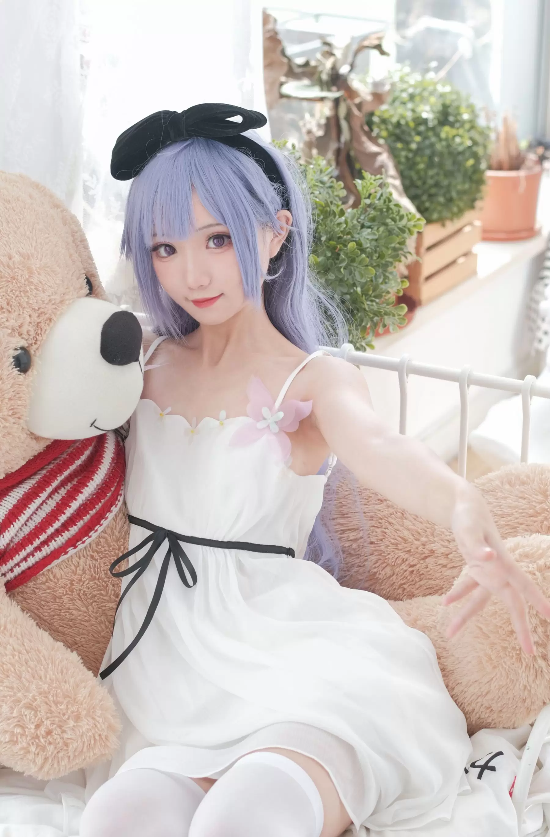 花柒Hana – 独角兽清凉阅读时光 [20P] - 秀人网免费无水印在线套图写真