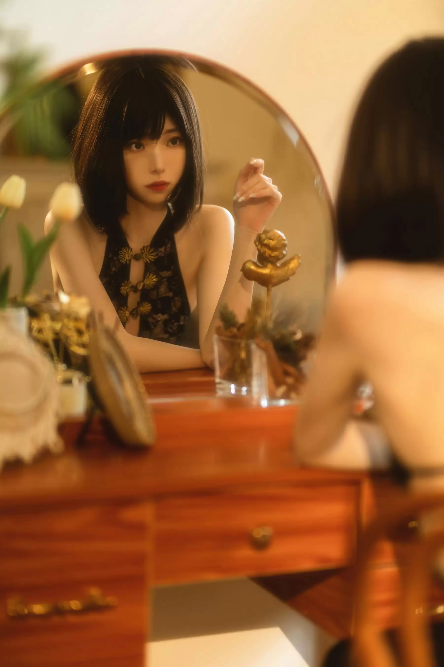 许岚(叁月life) – 纯欲黑纱 [40P] - 秀人网免费无水印在线套图写真