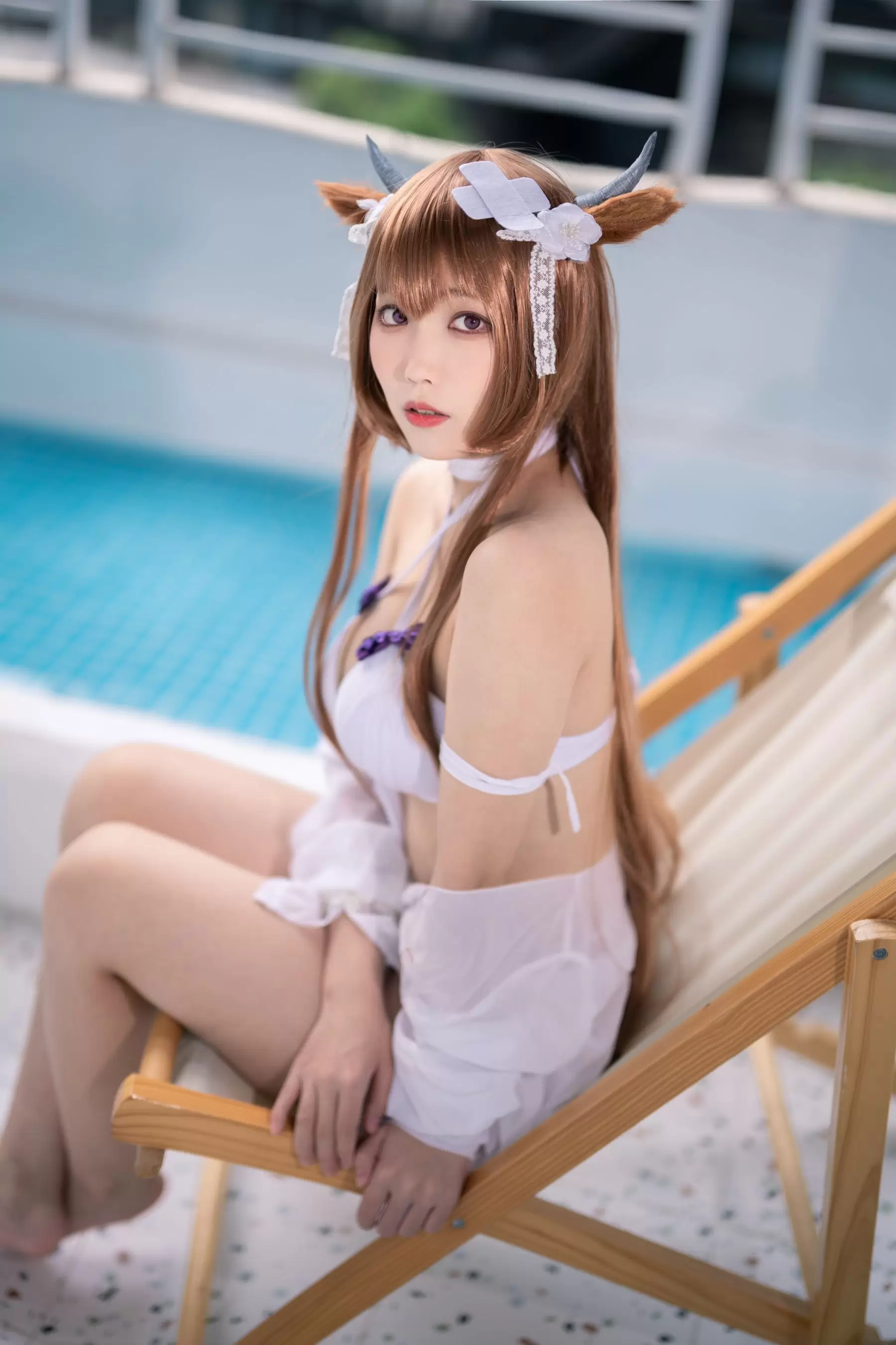 Cosplay汪知子 – 樫野泳装 [33P] - 秀人网免费无水印在线套图写真