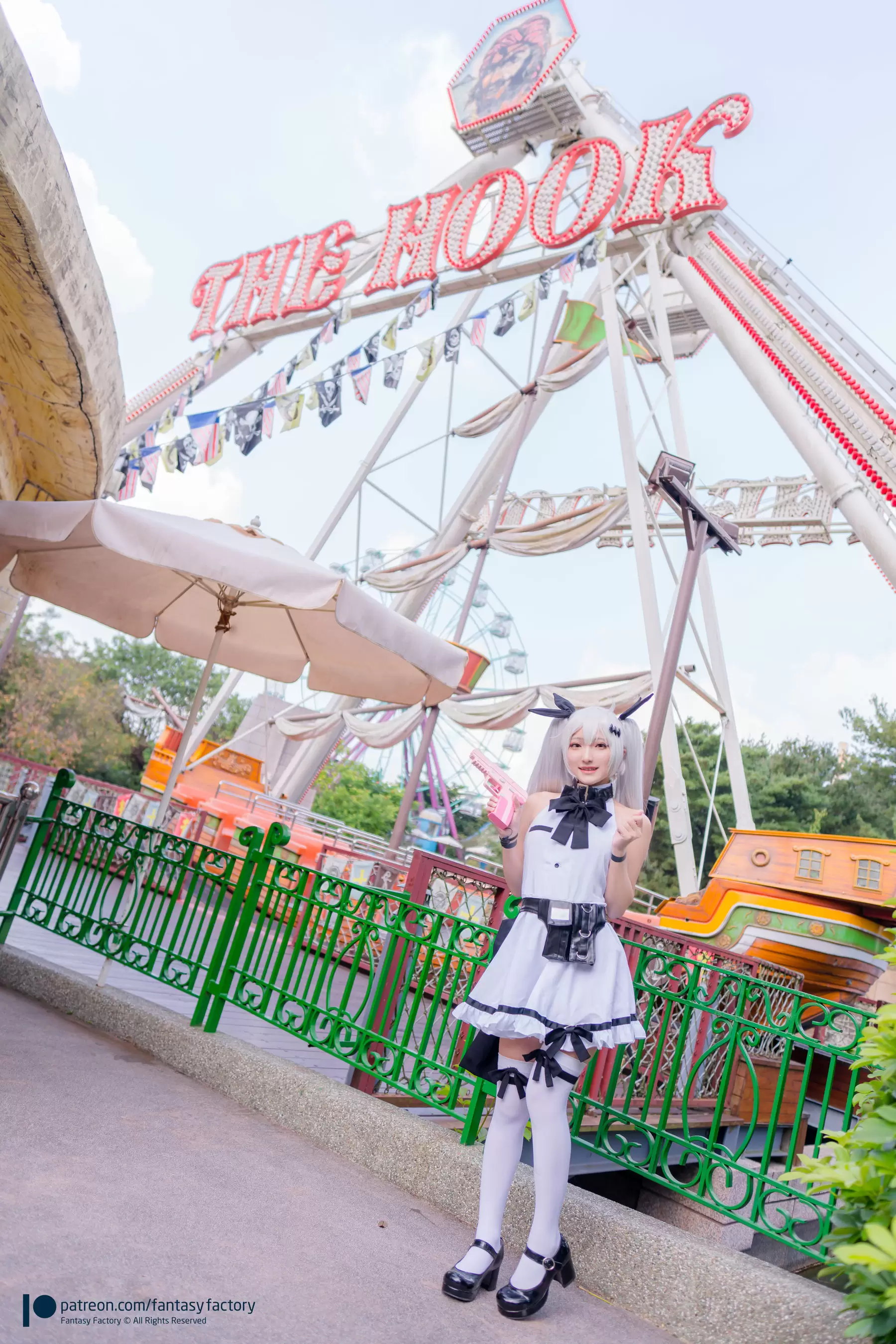 [Cosplay写真] 小丁 《Fantasy Factory》 – 2019.11 黑白 薄纱 网袜 [74P] - 秀人网免费无水印在线套图写真