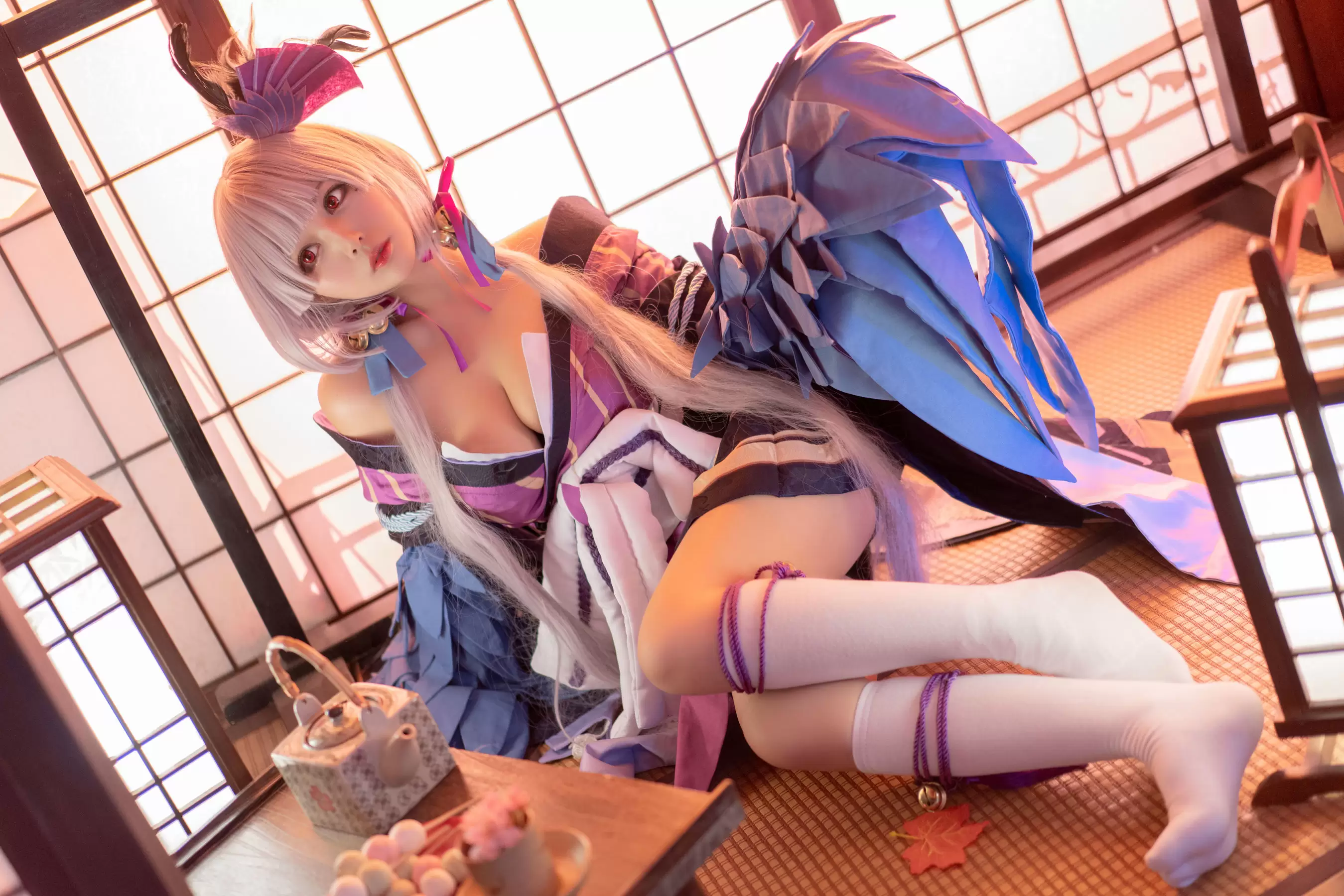 [Cosplay写真] 大眼萌妹黑猫猫OvO – 以津真天 [15P] - 秀人网免费无水印在线套图写真