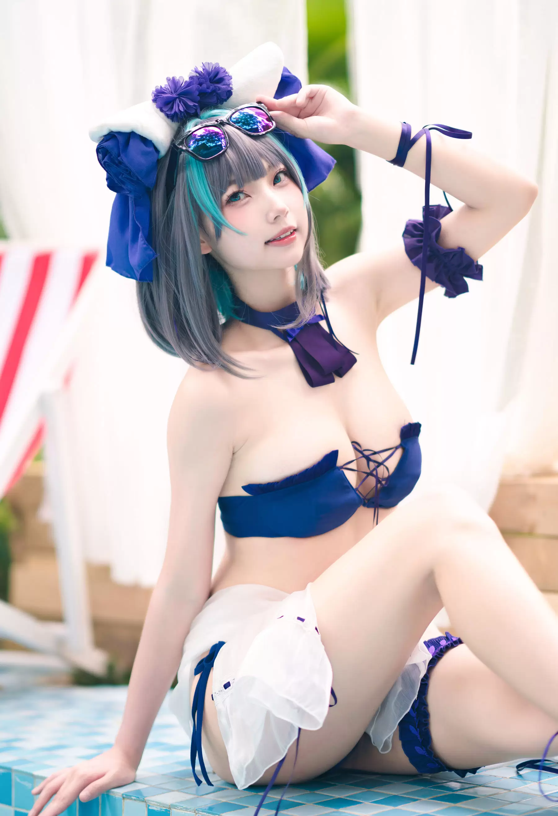 橙喵 – 柴郡COS 着水 [16P] - 秀人网免费无水印在线套图写真