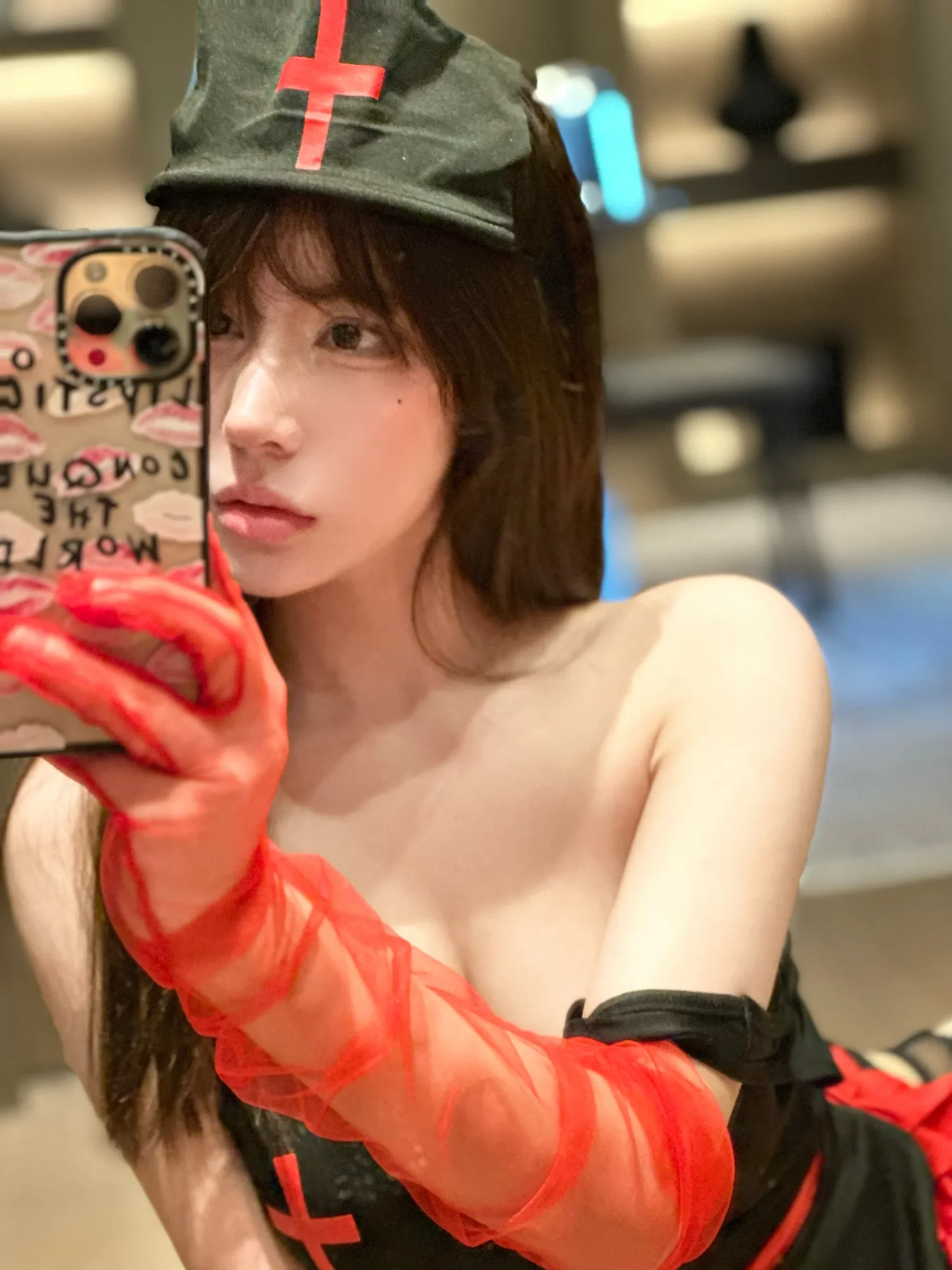 奔跑的晶螺儿 – 黑红情趣 [67P] - 秀人网免费无水印在线套图写真