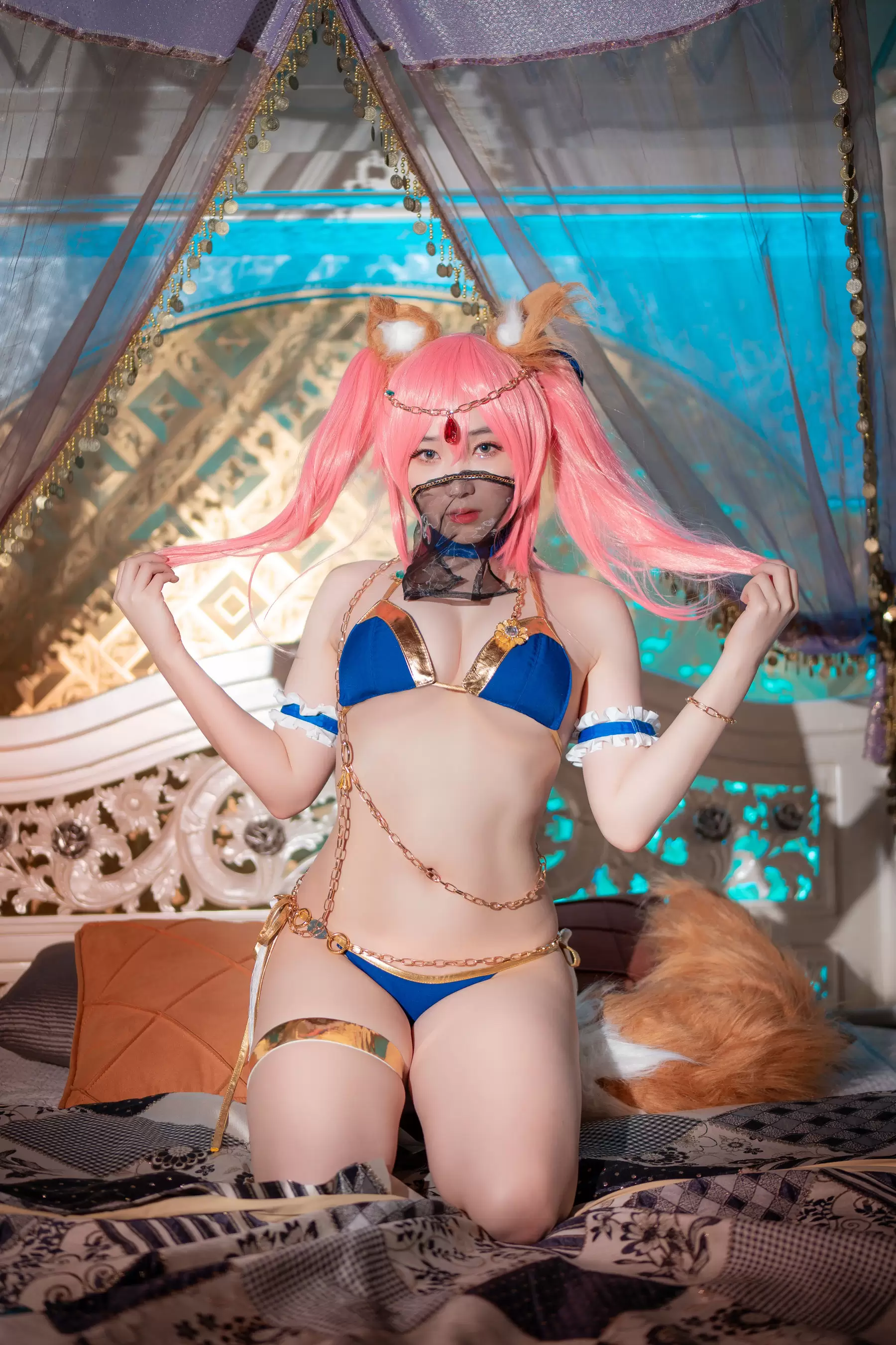 [CreamSoda] Bambi – Cosplay Tamamo&Kama [40P] - 秀人网免费无水印在线套图写真