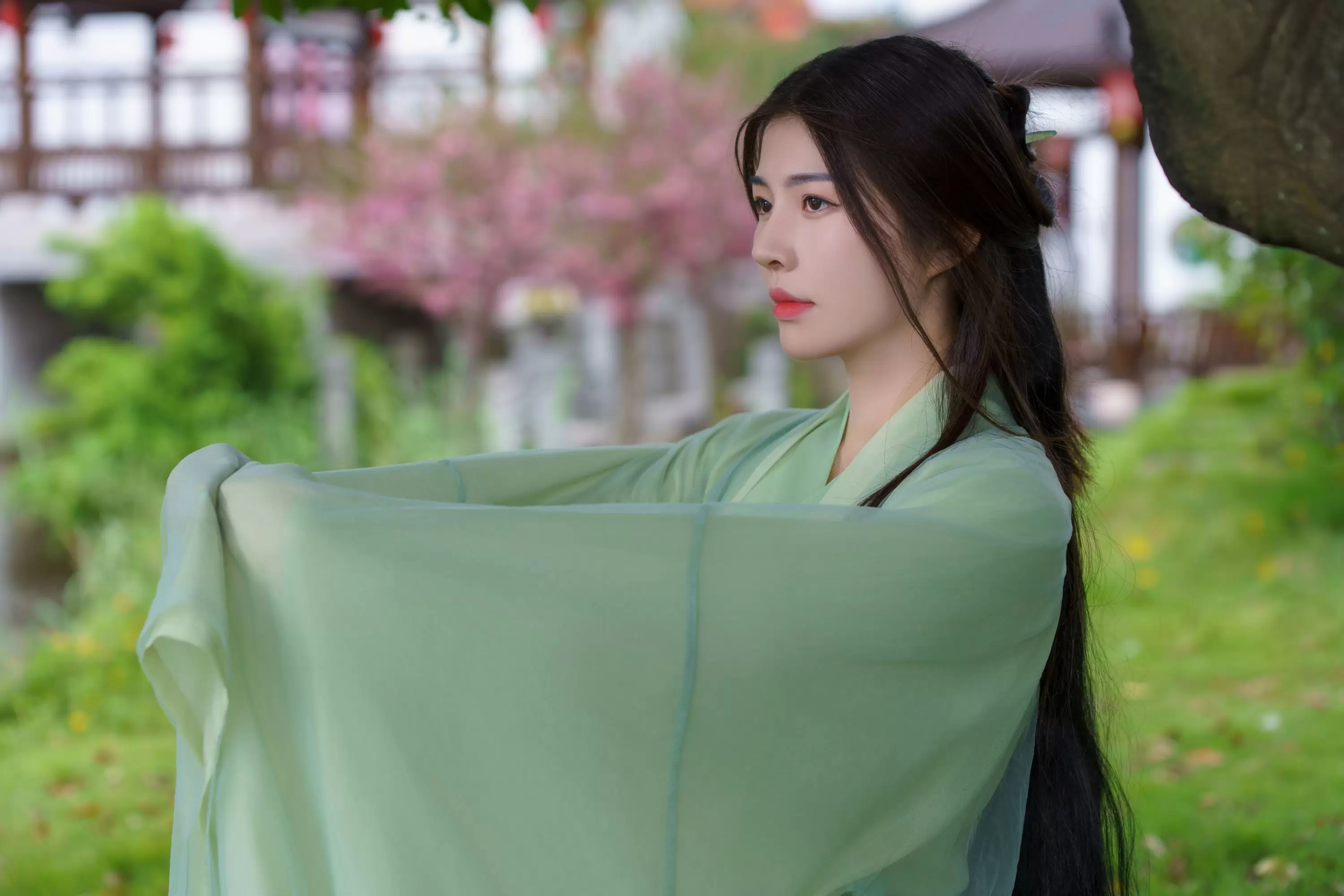 青葙女子 – 《绿衣幽梦：古韵风华集》[15P] - 秀人网免费无水印在线套图写真