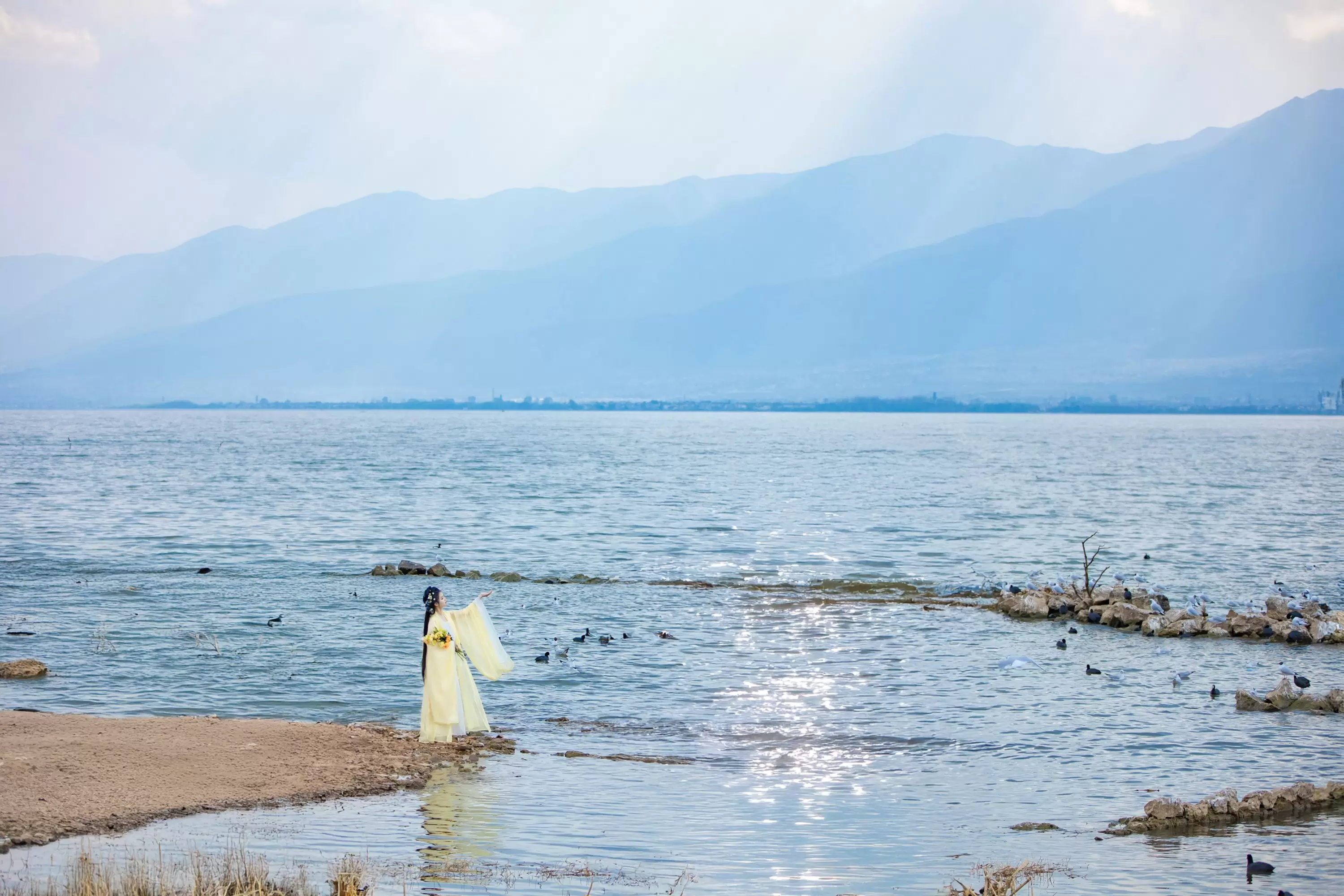 晚江亭 – 《春日》[46P] - 秀人网免费无水印在线套图写真