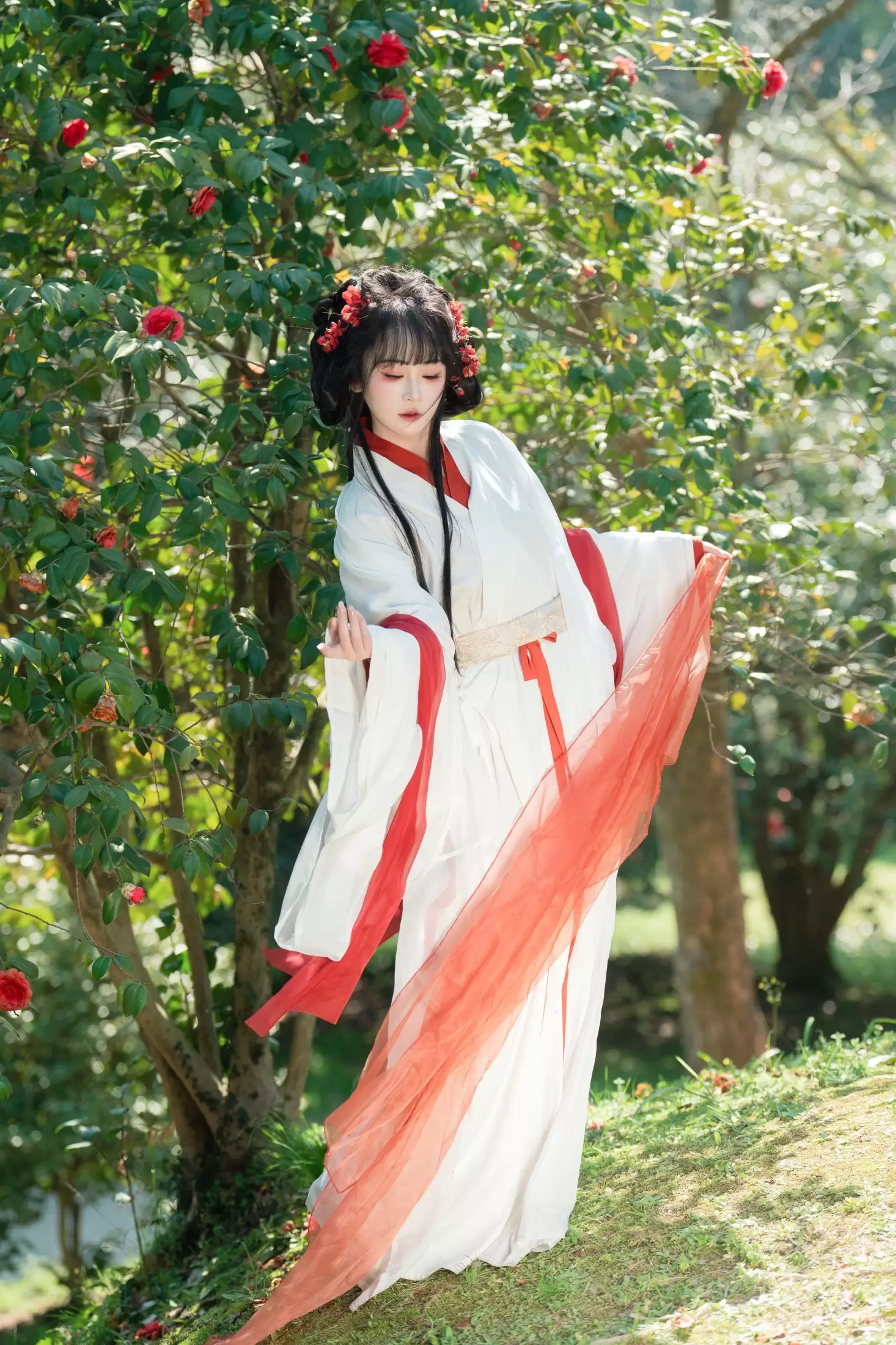 湫一只岁岁 – 《邂逅山茶花》[27P] - 秀人网免费无水印在线套图写真